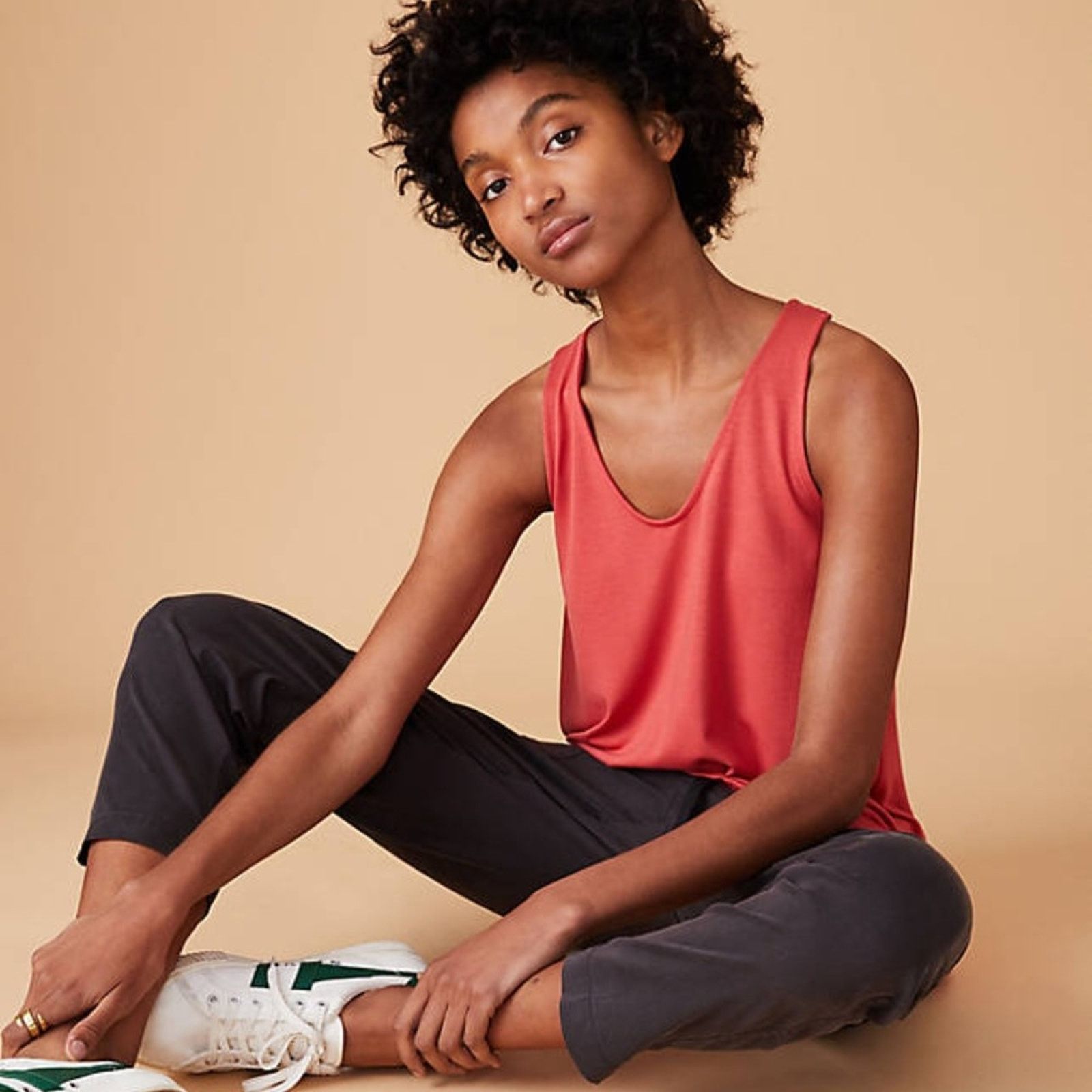 Lou & Grey Lou & Grey Coral Twist Back Tank Top Size XS / US 0-2 / IT 36-38 - 4 Thumbnail