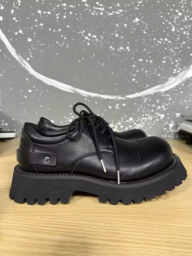 Designer Streetwear Platform Design PU Leather Lace Up Toe Boots Size US 10 / EU 43 - 5 Thumbnail