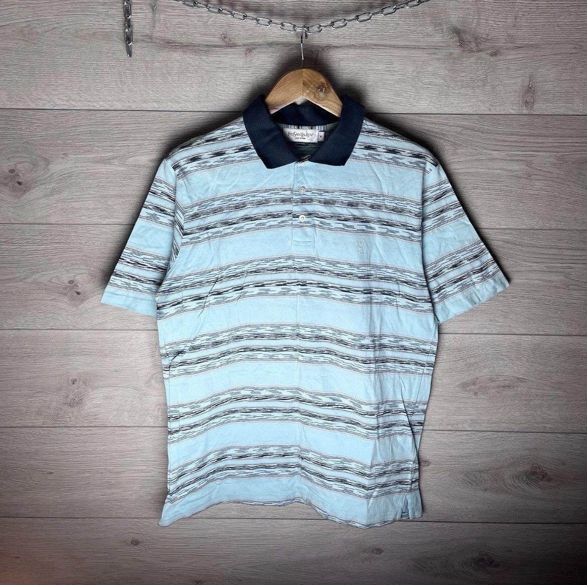 Yves Saint Laurent Vintage men’s polo YSL size M cotton 100% Size US M / EU 48-50 / 2 - 1 Thumbnail