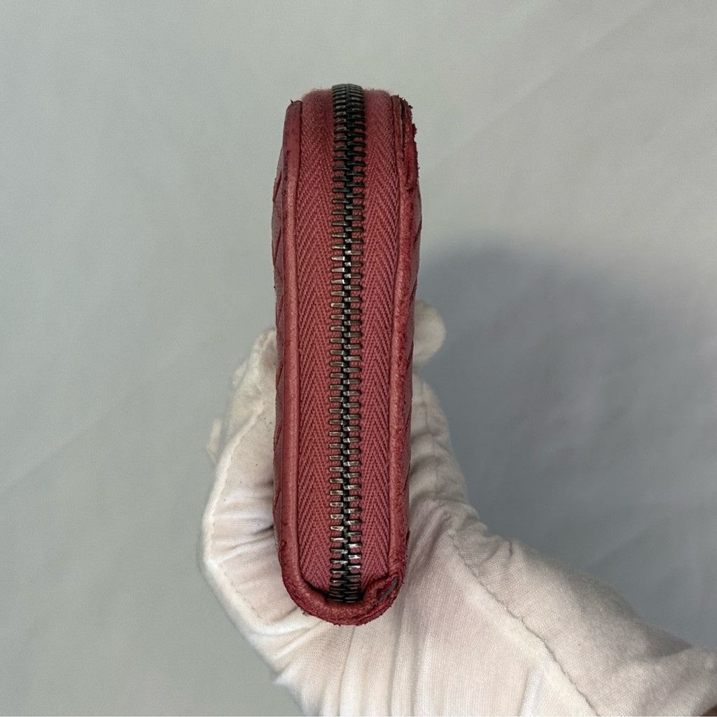 Bottega Veneta Rose Zip Around Wallet