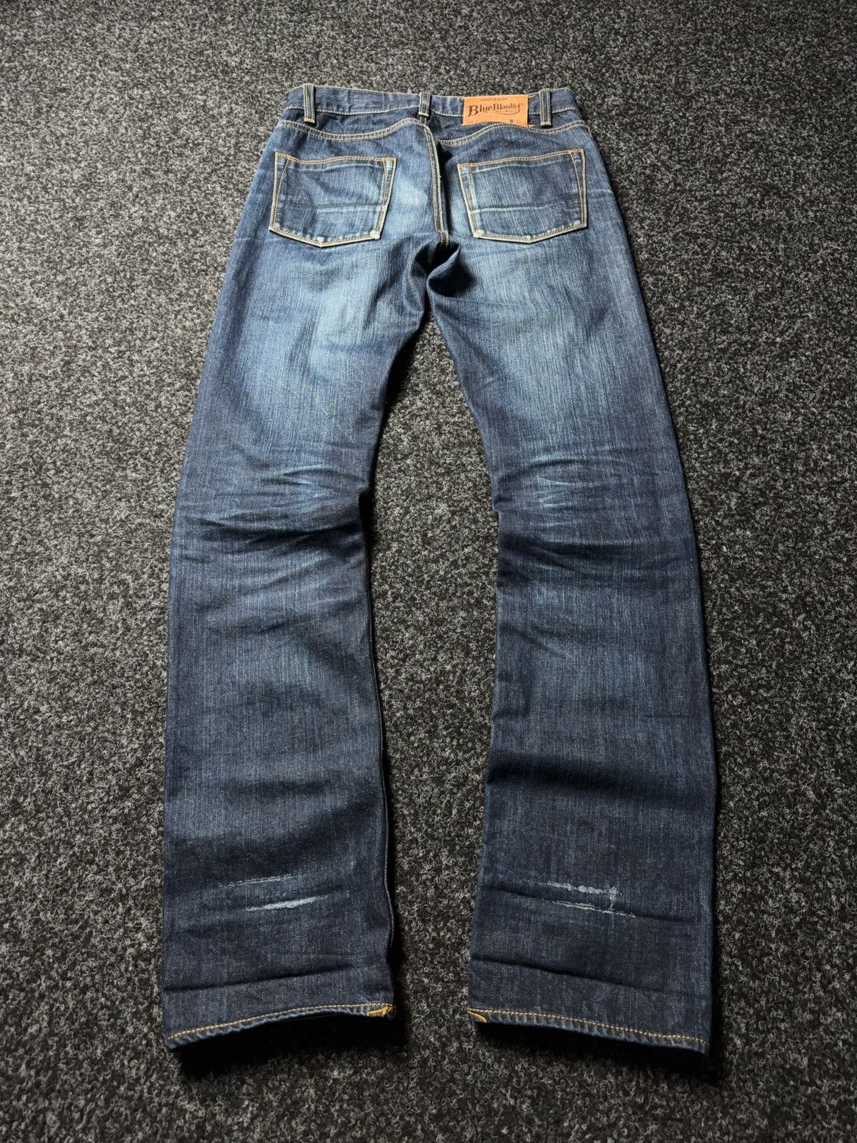 Blue Blanket 00s Blue Blanket Selvedge Denim Jeans Raw Indigo Japan Retro Size US 30 / EU 46 - 10 Thumbnail