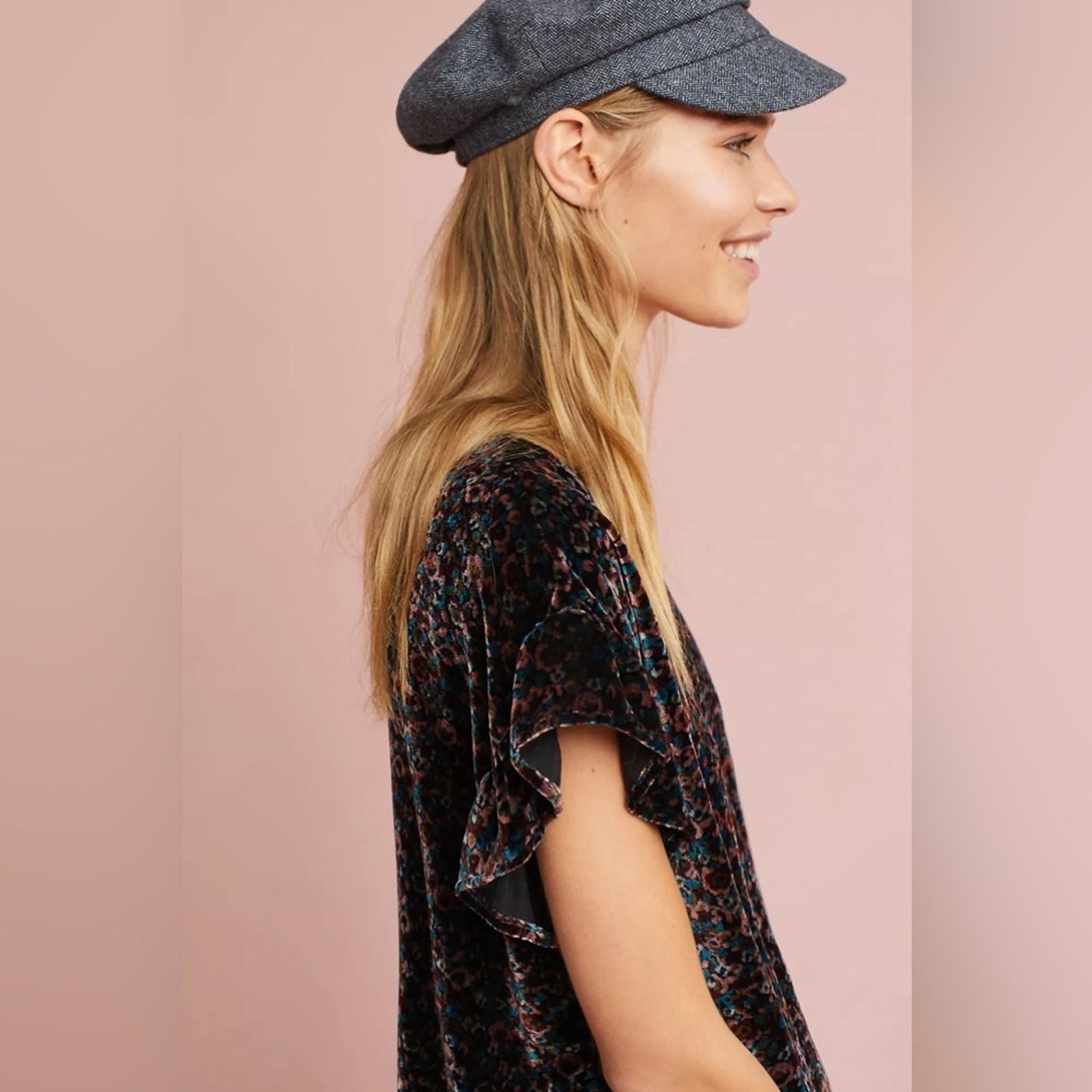 Anthropologie Current/Elliot Velvet Tunic Dress 3 Size L / US 10 / IT 46 - 3 Thumbnail