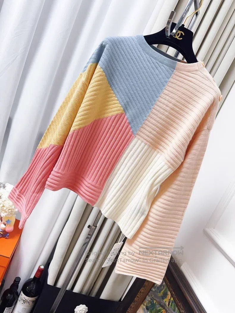 Loro Piana Loro Piana Color Blocked Cashmere Crewneck Knit Sweater Size XS / US 0-2 / IT 36-38 - 1 Thumbnail