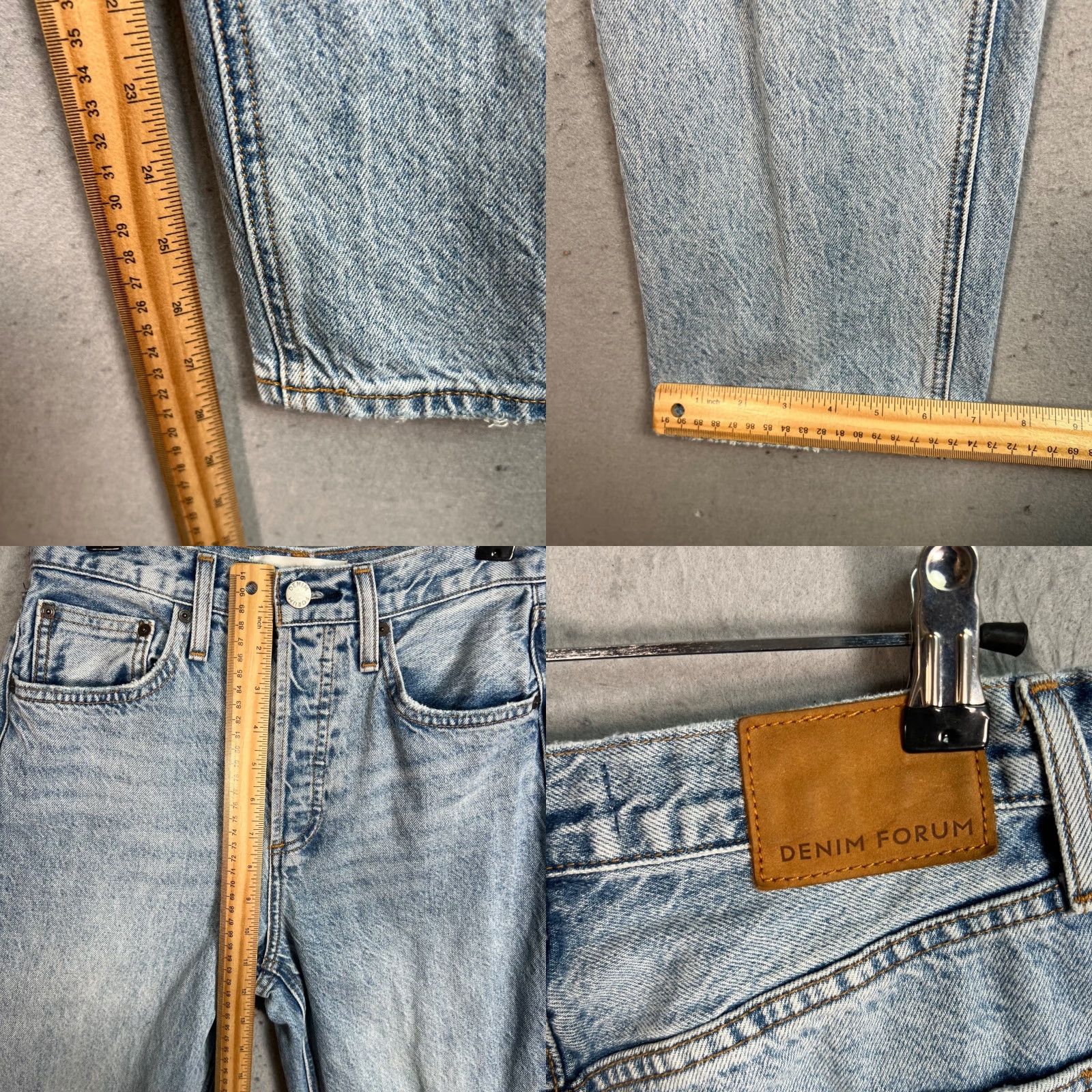 Vintage Denim Forum The Joni Jeans Size 24 High Rise Light Wash Distressed Womens Size 42" / US 20 - 8 Thumbnail