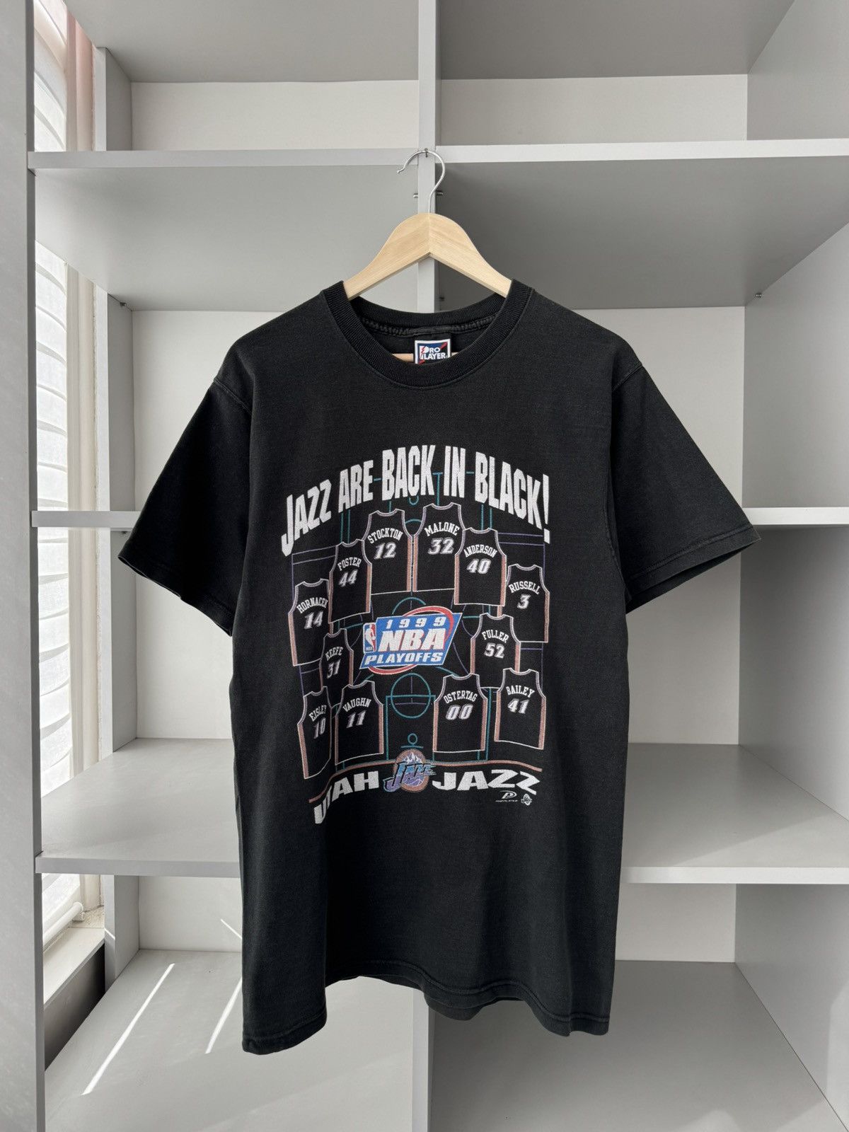 NBA × Pro Player × Vintage Pro Player Utah Jazz 1999 NBA Playoffs Vintage Tee Size US M / EU 48-50 / 2 - 3 Thumbnail