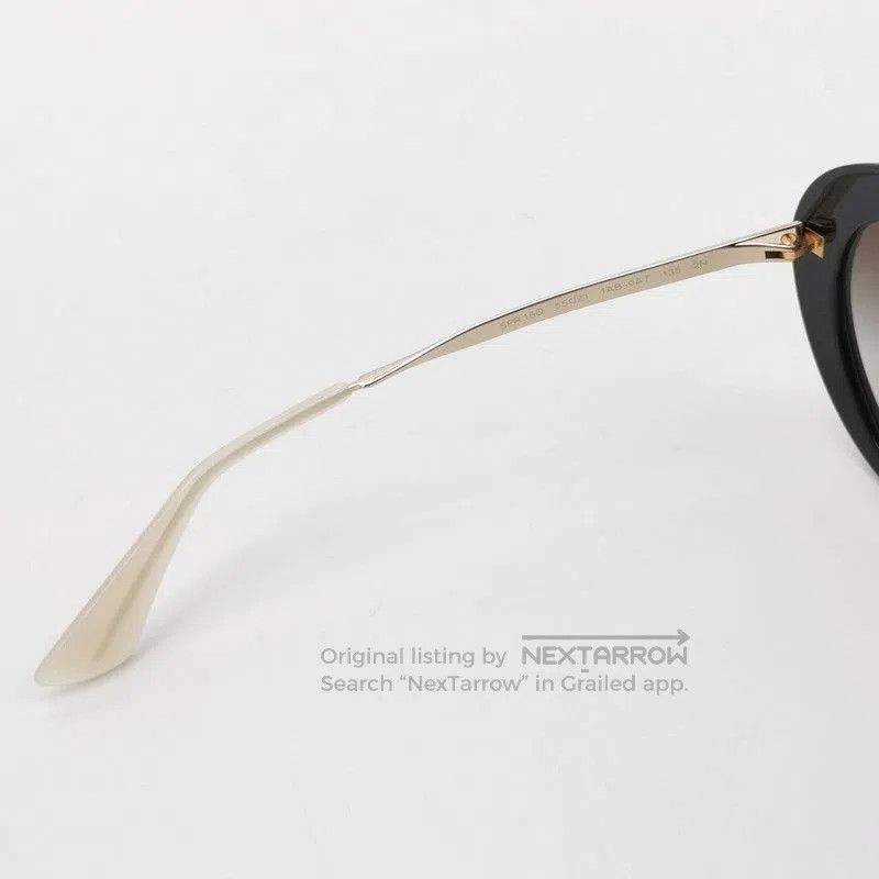 Prada Prada Logo Black Oval Sunglasses. Size ONE SIZE - 5 Thumbnail