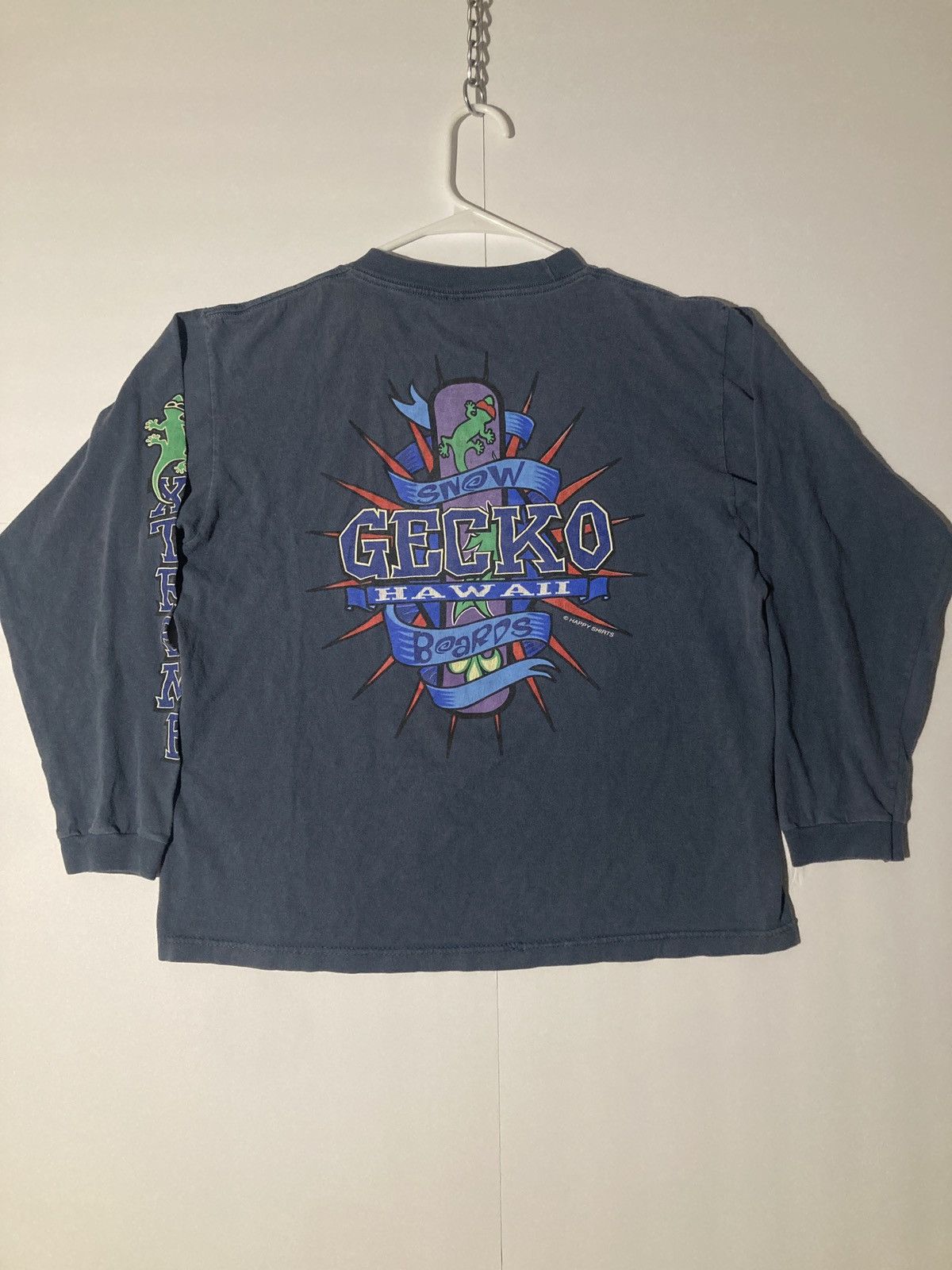 Vintage Vintage Gecko Hawaii Snowboards Longsleeve Size M / US 6-8 / IT 42-44 - 1 Thumbnail