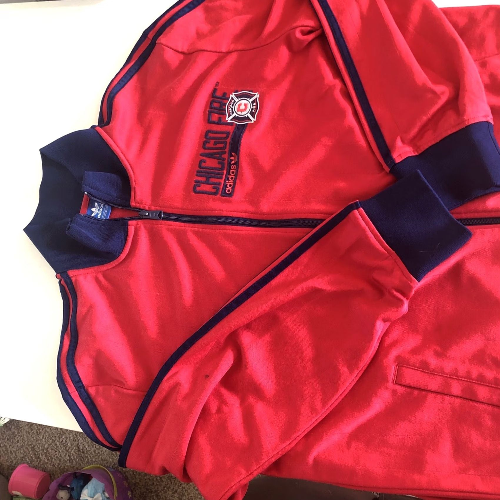 Adidas Adidas Chicago Fire Tracker Jacket XL Red Windbreaker Mens Size US XL / EU 56 / 4 - 6 Thumbnail