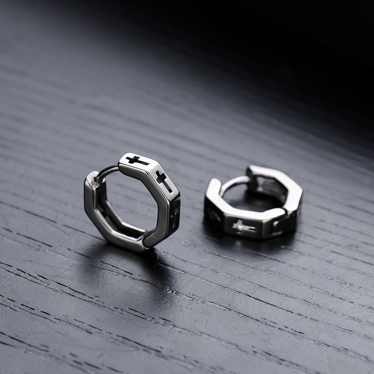Jewelry × Sterling Silver Cross Rare Earrings One Pairs Chrome Jewelry Size ONE SIZE - 3 Thumbnail