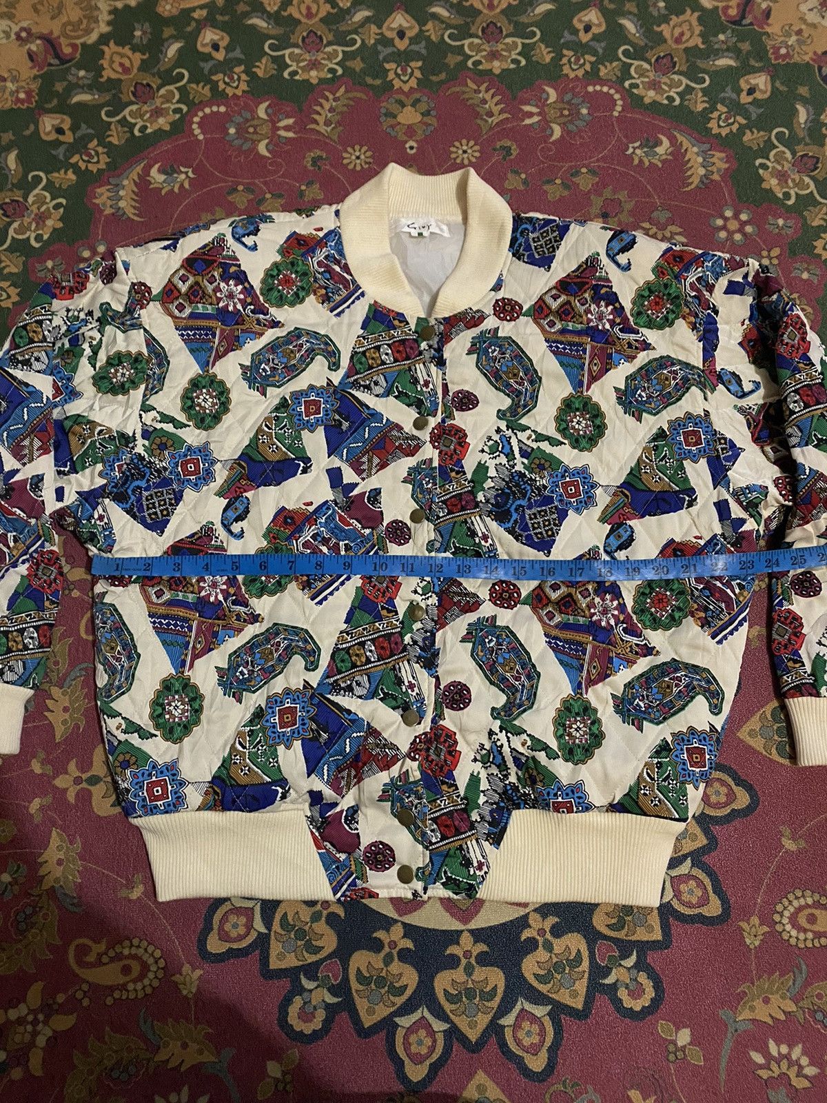 Japanese Brand Vintage Givy Bomber Jacket Art Design Style Size XL / US 12-14 / IT 48-50 - 10 Thumbnail