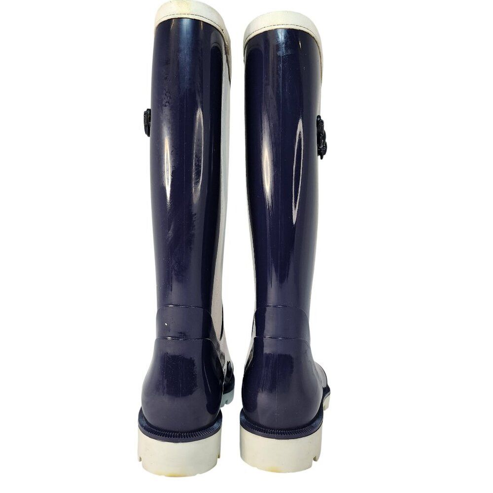Gucci Gucci Horsebit Rubber Rain Boots – Navy & White – Size 37 I Size US 7.5 / IT 37.5 - 5 Thumbnail