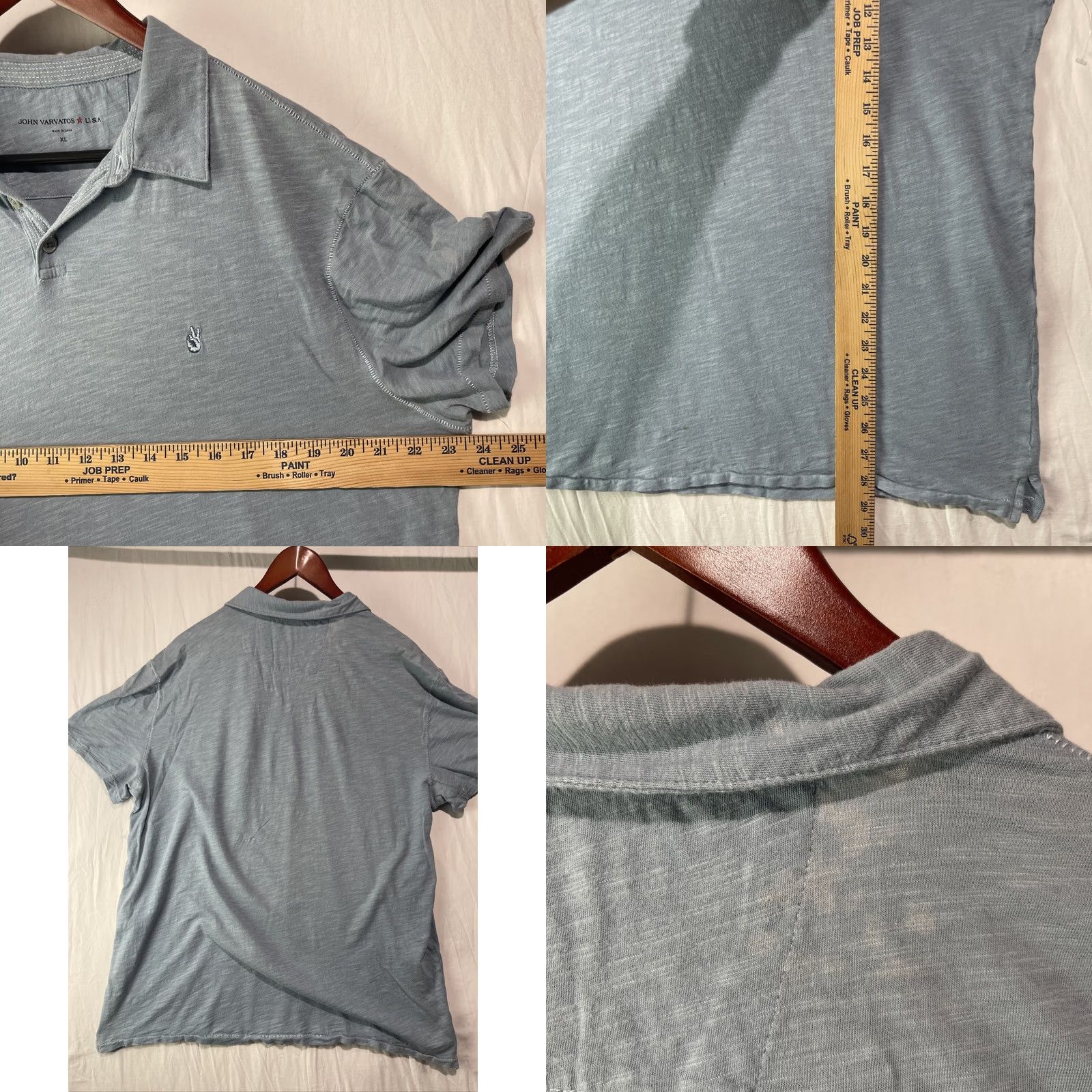 John Varvatos John Varvatos Polo Shirt XL Blue Mens Casual Preppy Button Up Polo Shirt Size US XL / EU 56 / 4 - 8 Thumbnail