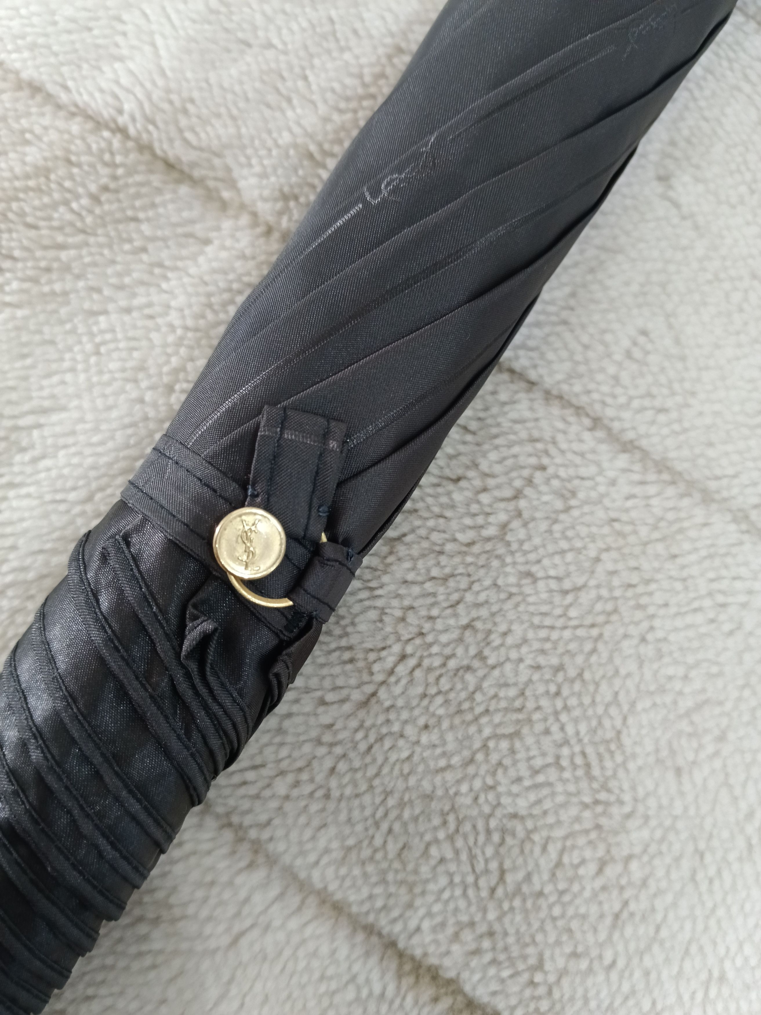 Yves Saint Laurent Yves Saint Lauren Monogram Folding Umbrella Size ONE SIZE - 7 Thumbnail