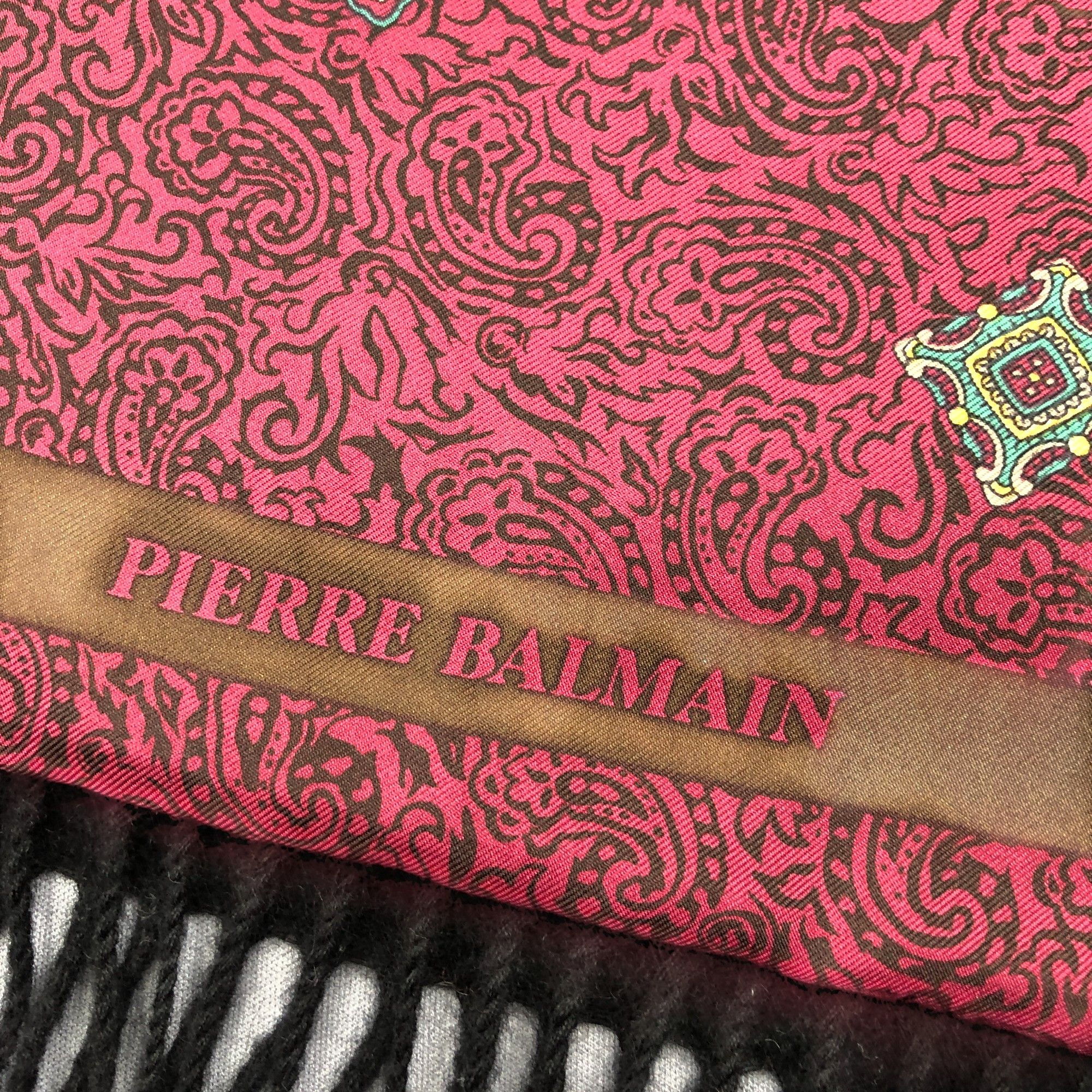 Pierre Balmain Vintage Pierre Balmain Scarf Muffler SILK Wool Neck Scarves Size ONE SIZE - 4 Thumbnail