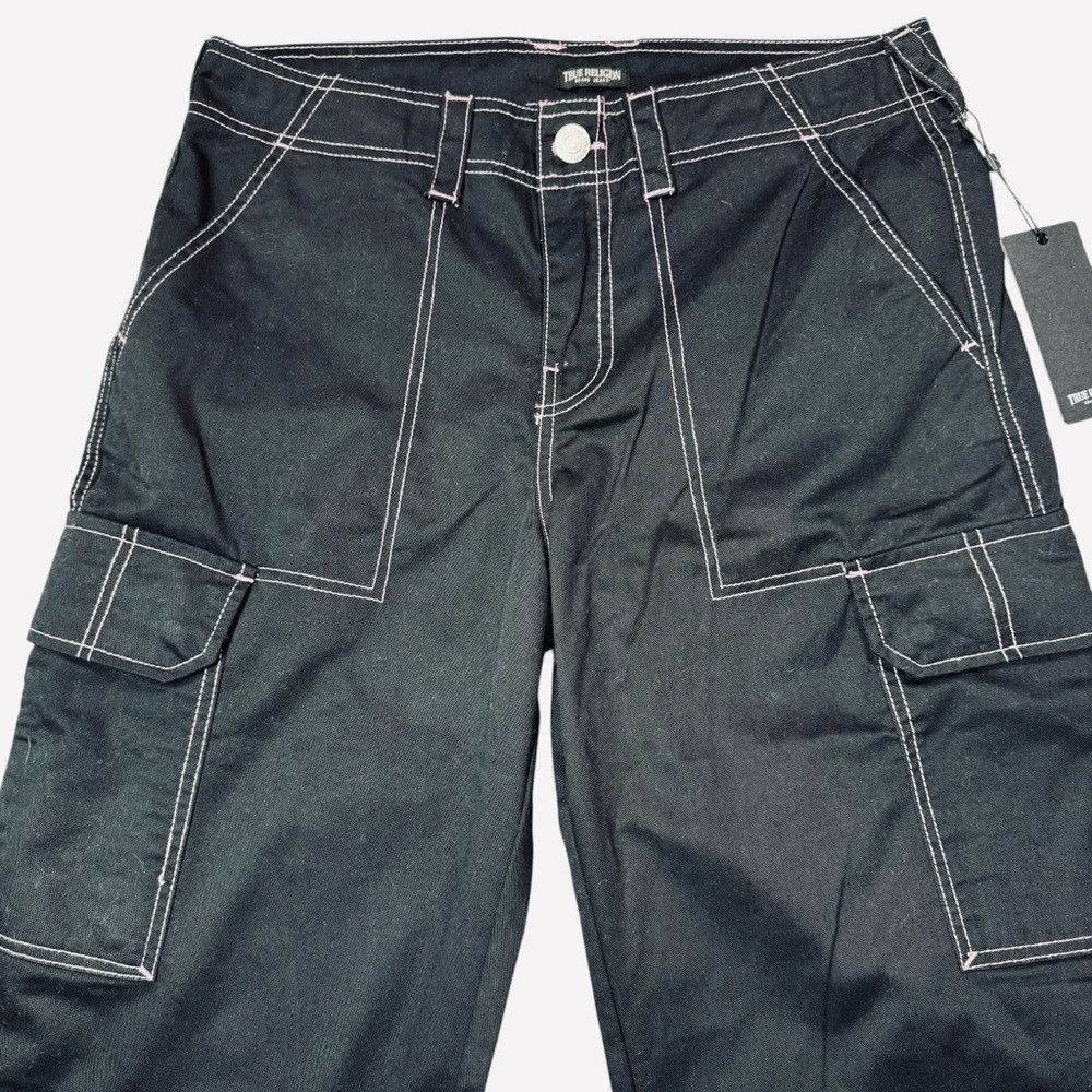 True Religion NWT New $139 True Religion MILITARY SINGLE NEEDLE CARGO Bla Size 31" - 4 Thumbnail