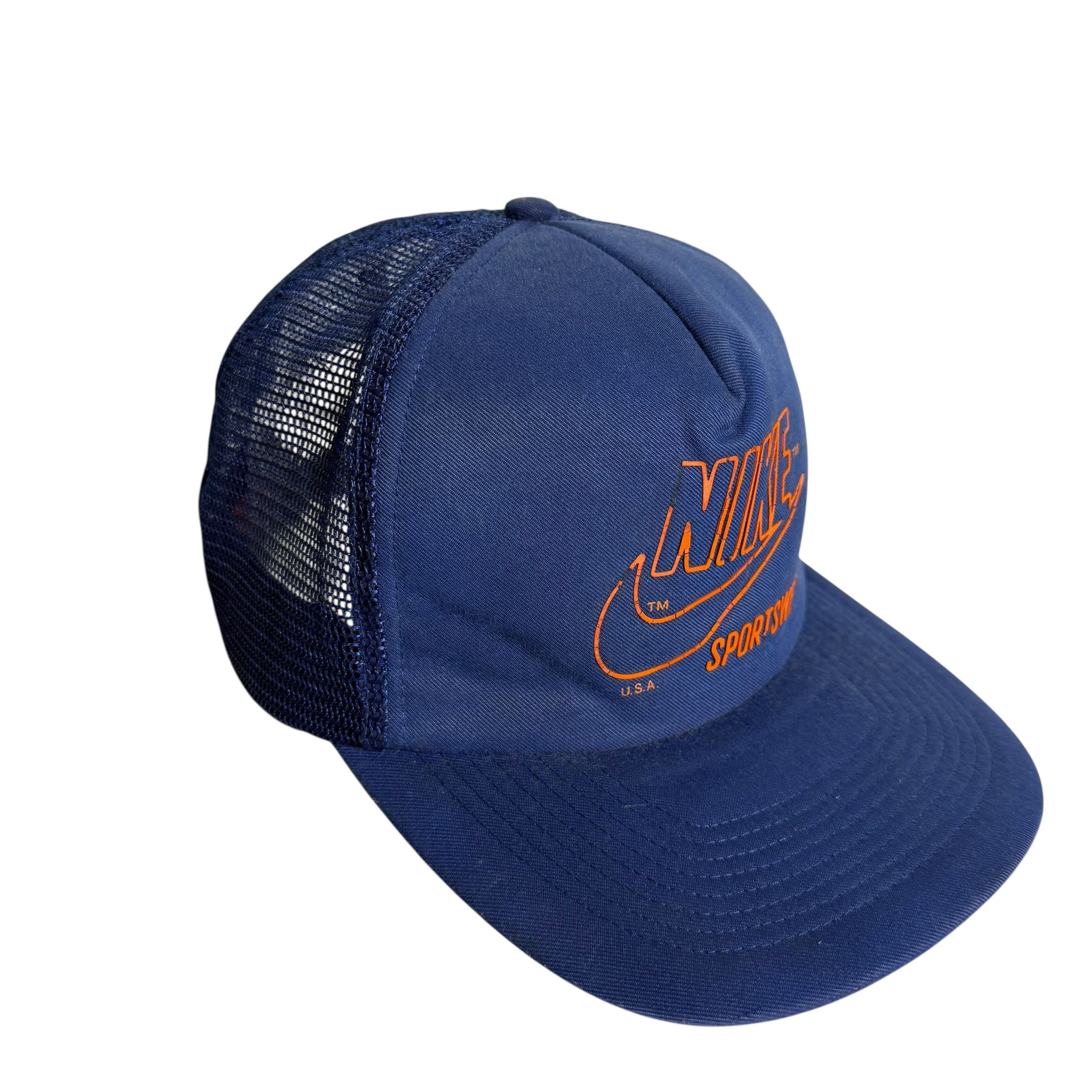 Nike 🔥RARE🔥Vintage Nike Swoosh Trucker Hat Cap Size ONE SIZE - 2 Thumbnail
