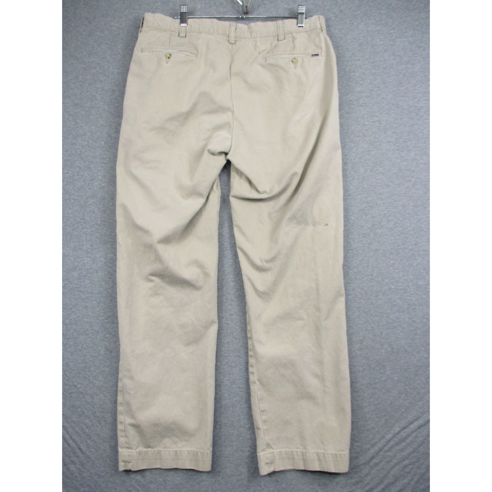 Polo Ralph Lauren VINTAGE Polo Ralph Lauren Pants Classic Flat Front Khaki Beige 36x32 Mens Straight Front Trouser Pants Size US M / EU 48-50 / 2 - 2 Thumbnail
