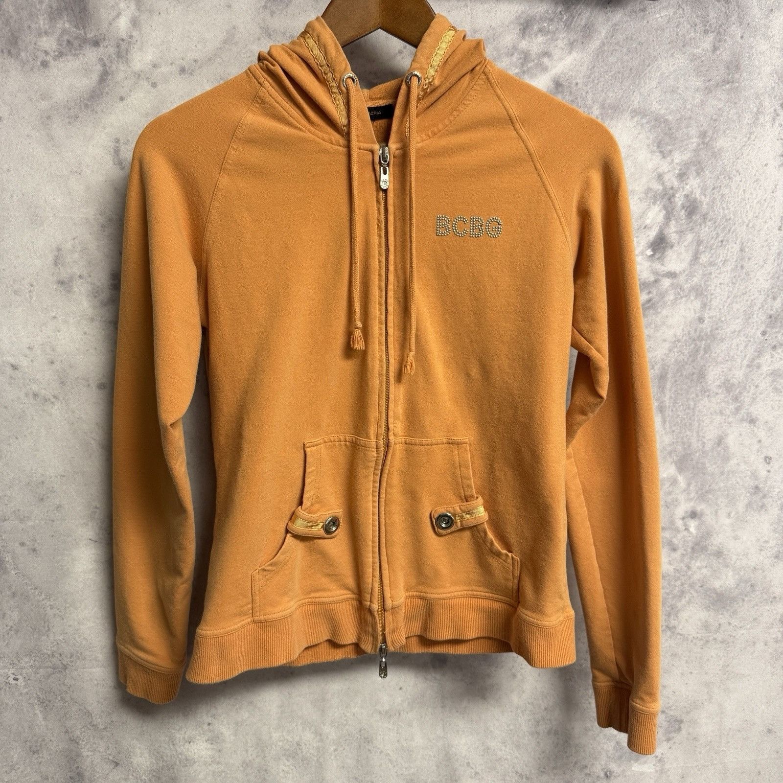 Bcbgmaxazria Vintage Y2K BCBG Hoodie Sweatshirt Womens Juniors Large 17x2 Size L / US 10 / IT 46 - 1 Thumbnail