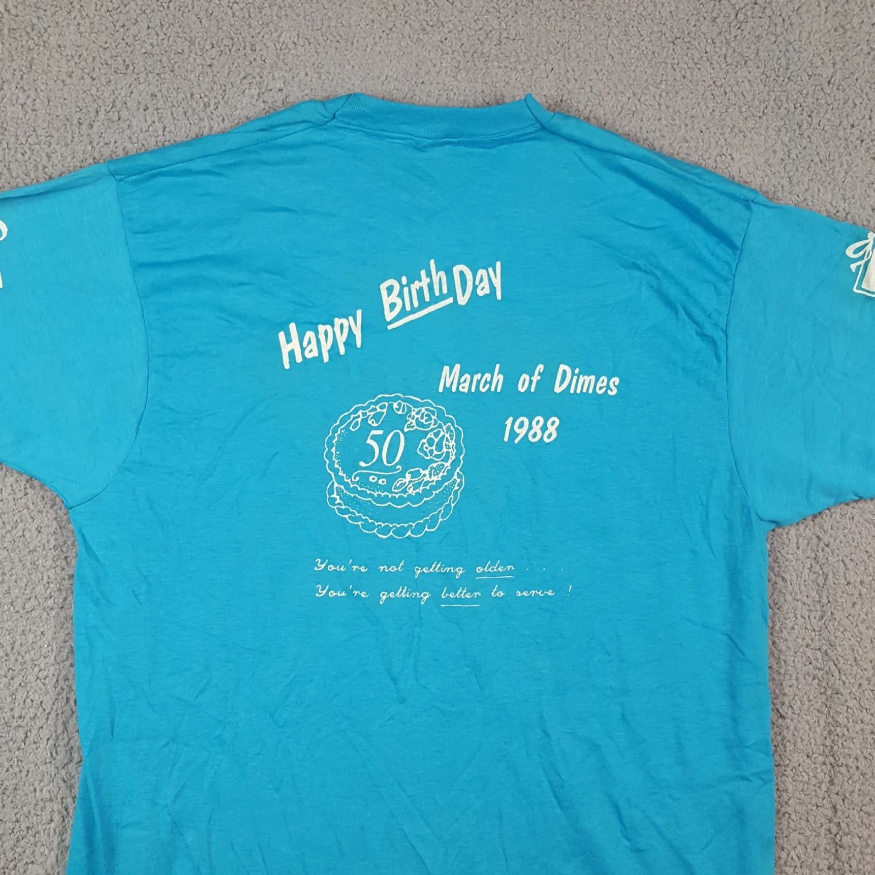 Vintage VINTAGE 80s Screen Stars Cotton T-Shirt Men Small Blue Running Retro College Sports Y2K Size US S / EU 44-46 / 1 - 6 Thumbnail