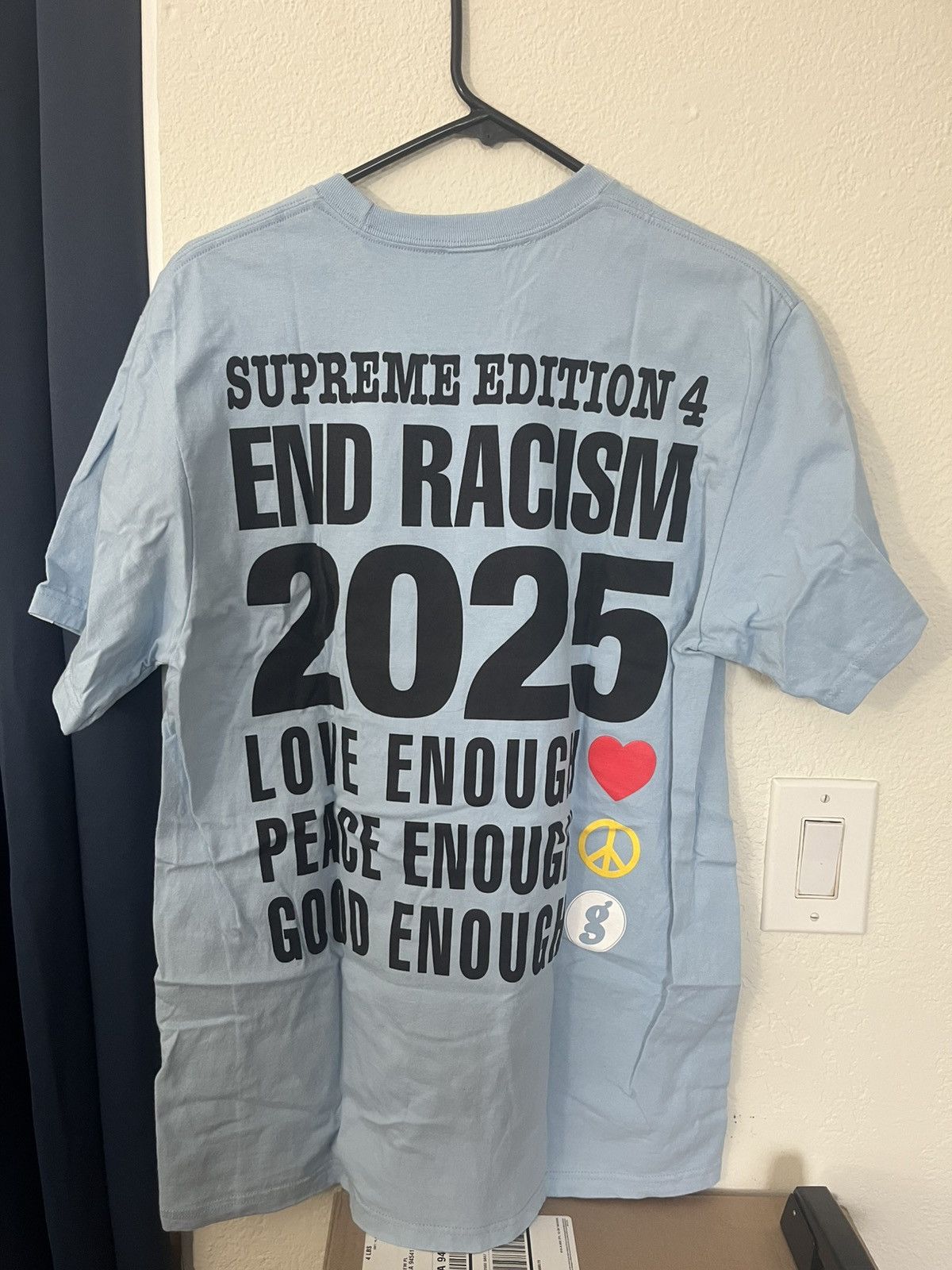 Supreme Supreme Goodenough SS25 End Racism Tee T-shirt Light Blue M Size US M / EU 48-50 / 2 - 4 Thumbnail