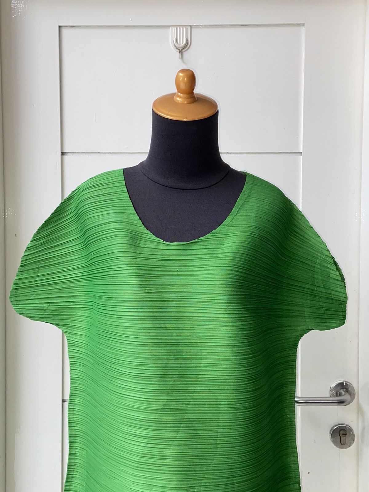 Designer × Japanese Brand PLEATSME Green Pleats Dress Size S / US 4 / IT 40 - 9 Thumbnail