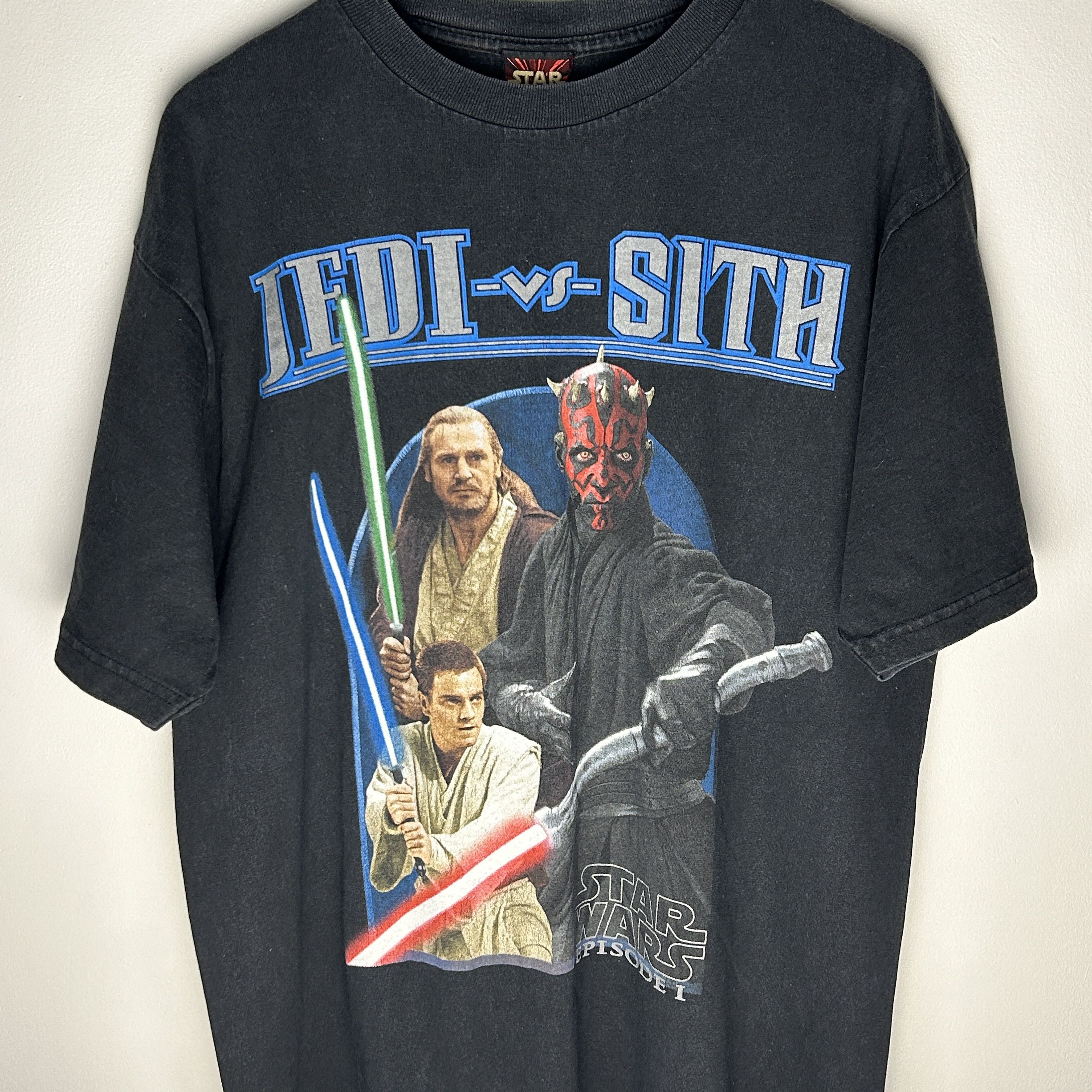 Star Wars Vintage Star Wars Episode I Jedi Vs. Sith 90’s Movie T-shirt Size US XL / EU 56 / 4 - 2 Thumbnail