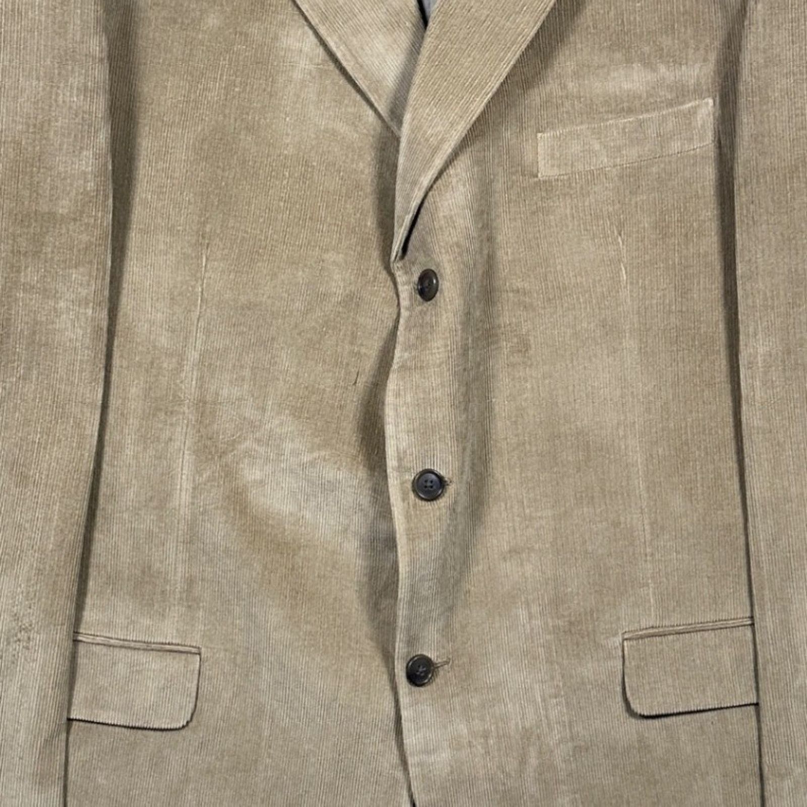 Linea Linea Uomo Corduroy Blazer Mens 48L Sport Coat Cotton Size 48L - 5 Thumbnail