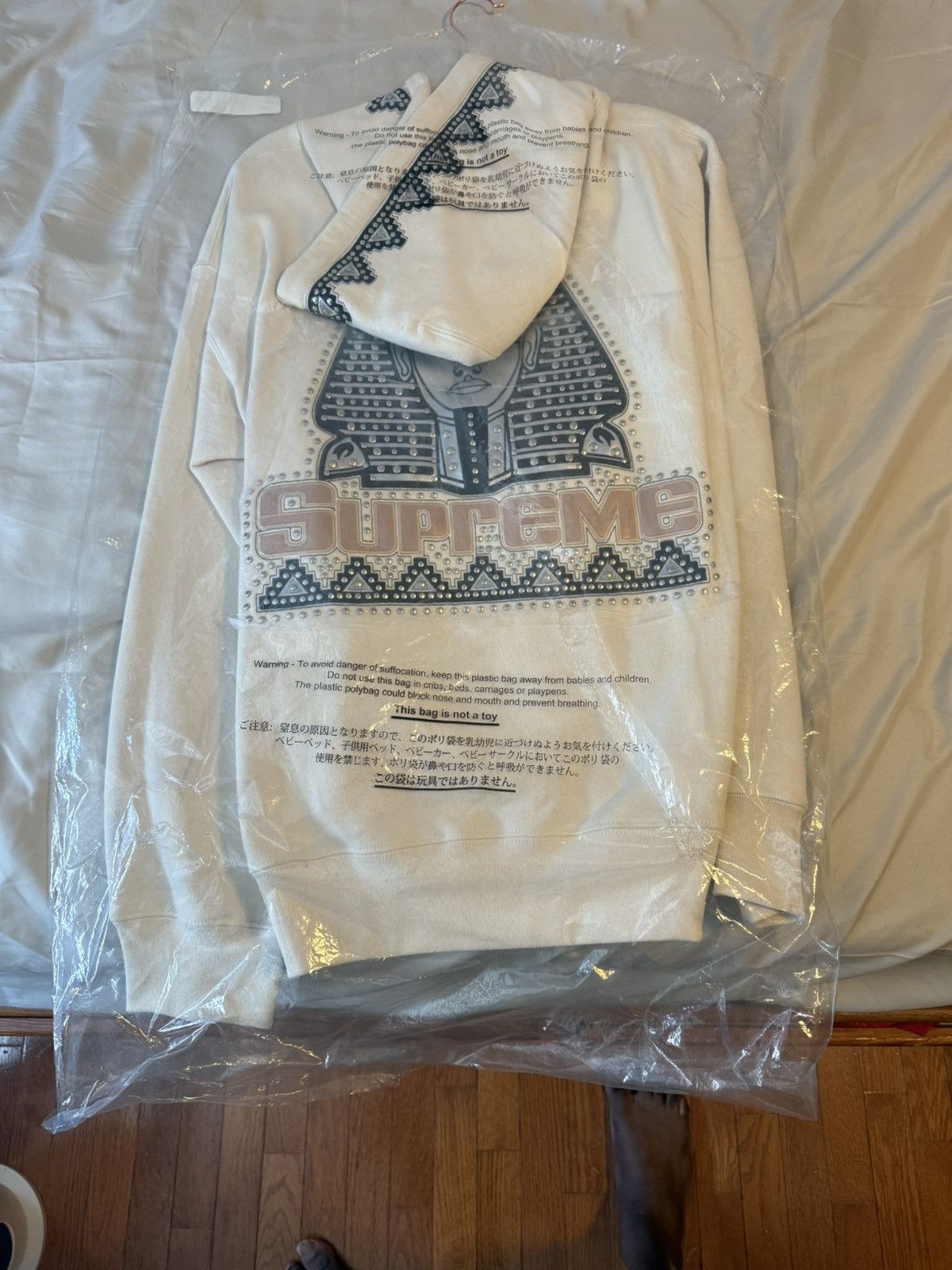 Supreme Supreme Pharaoh Studded Hooded Sweatshirt Natural Size US XL / EU 56 / 4 - 4 Thumbnail