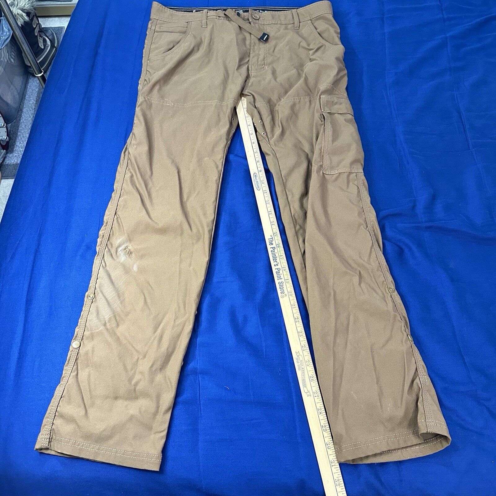 Prana Prana Zion Pants 36x32 Stretch Belted Roll Hiking Tan flaw* Size US 36 / EU 52 - 1 Thumbnail
