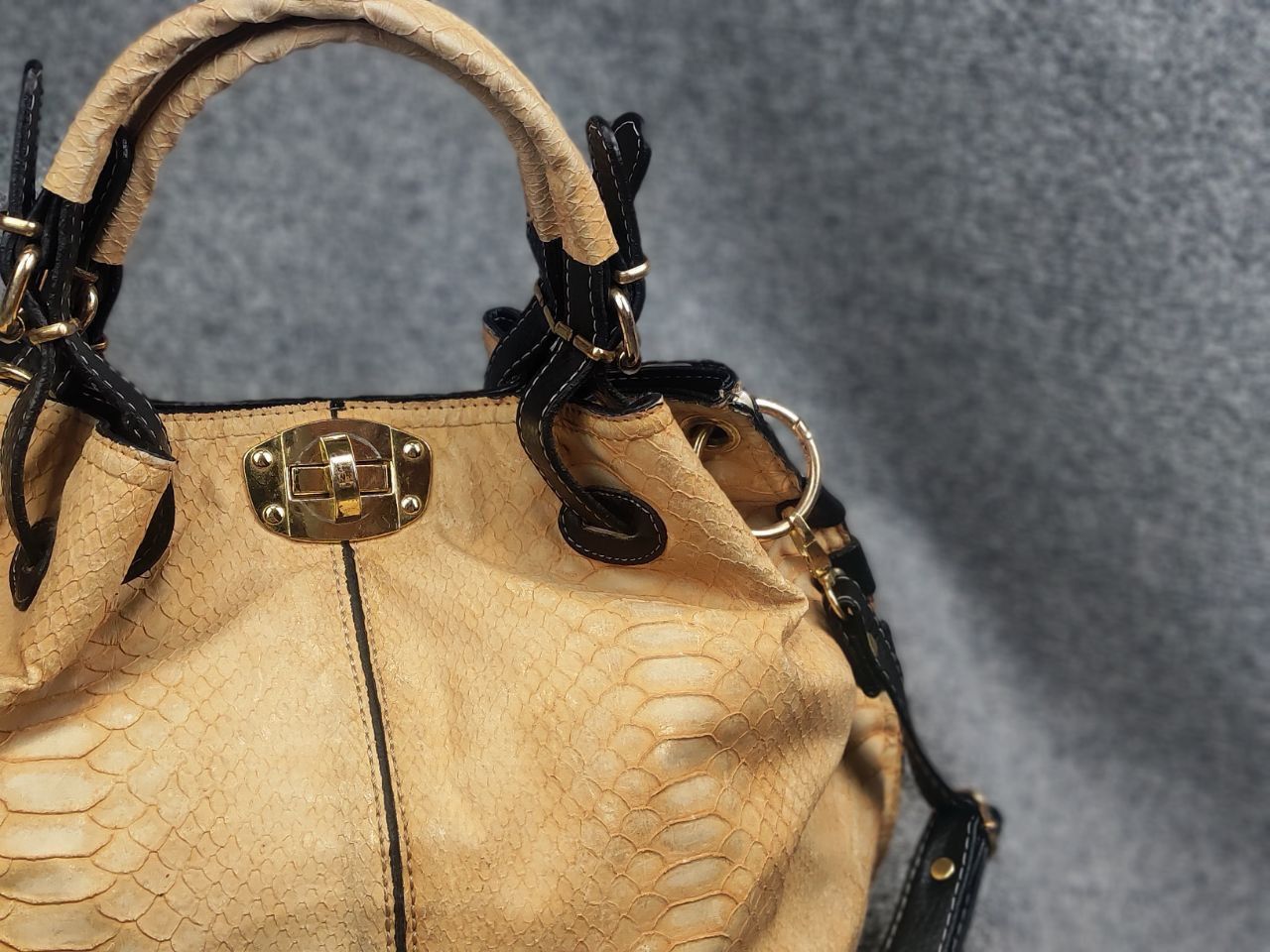 Chloe Vintage 90's Chloe Style bag snakeskin texture handles Y2K Size ONE SIZE - 3 Thumbnail