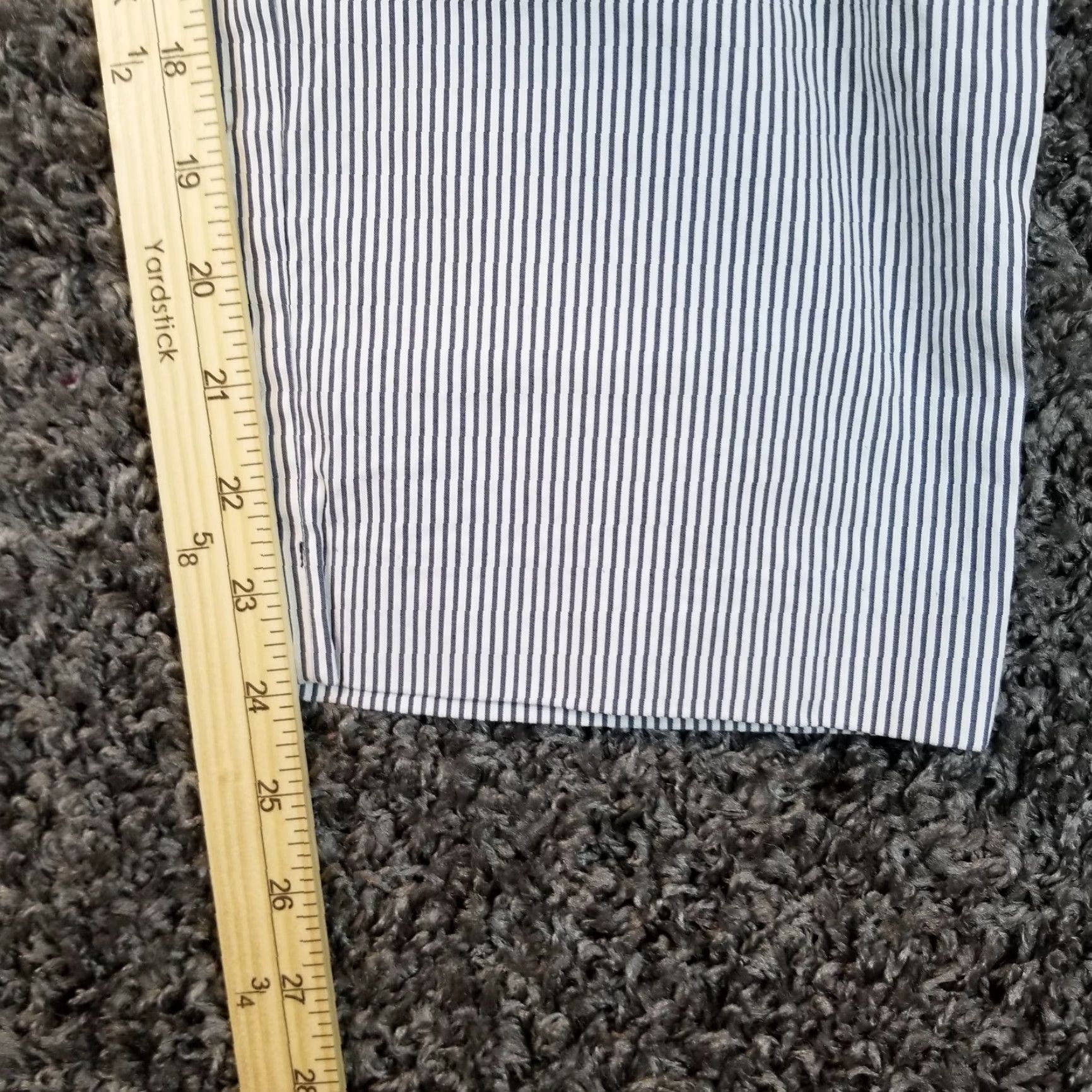 Ann Taylor Ann Taylor Pants Women Capri Straight Pockets Cotton Blend White Blue Striped 12 Regular Inseam 24" Size 34" / US 12 / IT 48 - 4 Thumbnail