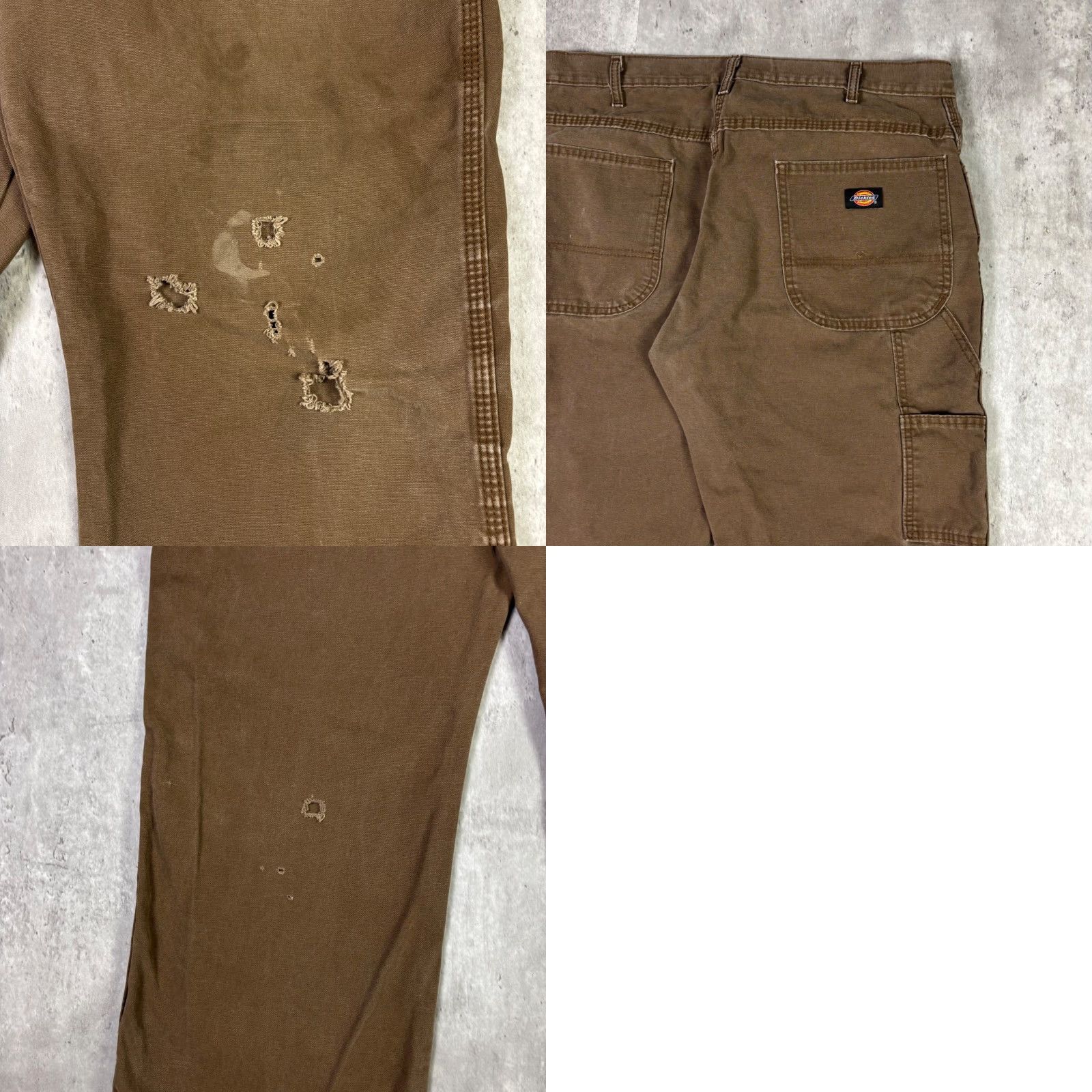 Dickies Dickies Pants Mens 34x30 Brown Canvas Workwear Distressed 5-Pocket Cargo Cargo Pants Workwear Mens Brown 90s Distressed Size US 34 / EU 50 - 8 Thumbnail
