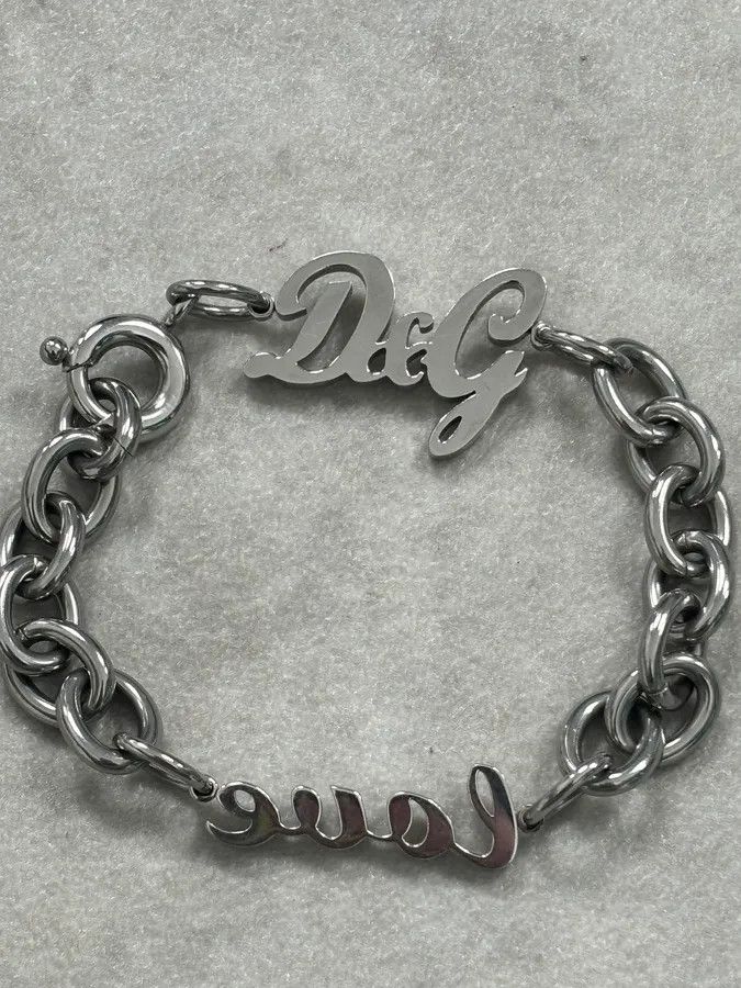 Dolce & Gabbana AW2005 Dolce & Gabbana Silver Metal Chain Logo Bracelet Size ONE SIZE - 5 Thumbnail