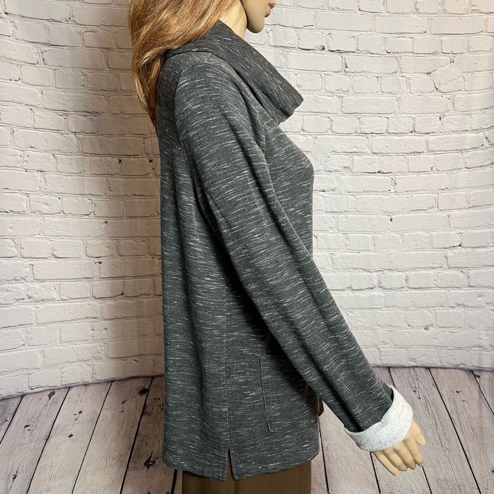 Chicos Chico's Cowl Neck Grey Mélange Sweater Sweatshirt Size 2 US Size L / US 10 / IT 46 - 5 Thumbnail