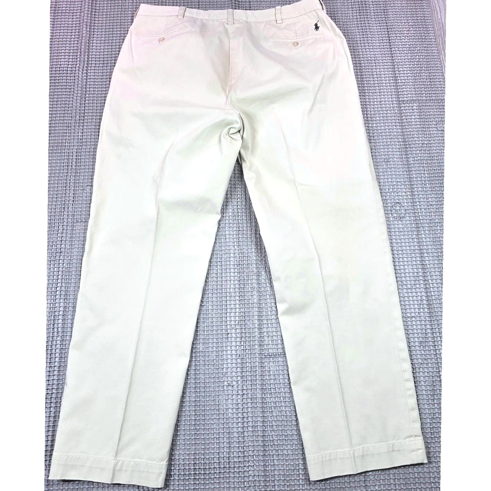 Polo Ralph Lauren VINTAGE Polo Ralph Lauren Khaki Beige Cotton Pleated Chino Pants 38x30 Men 90s N/A? Size US M / EU 48-50 / 2 - 3 Thumbnail