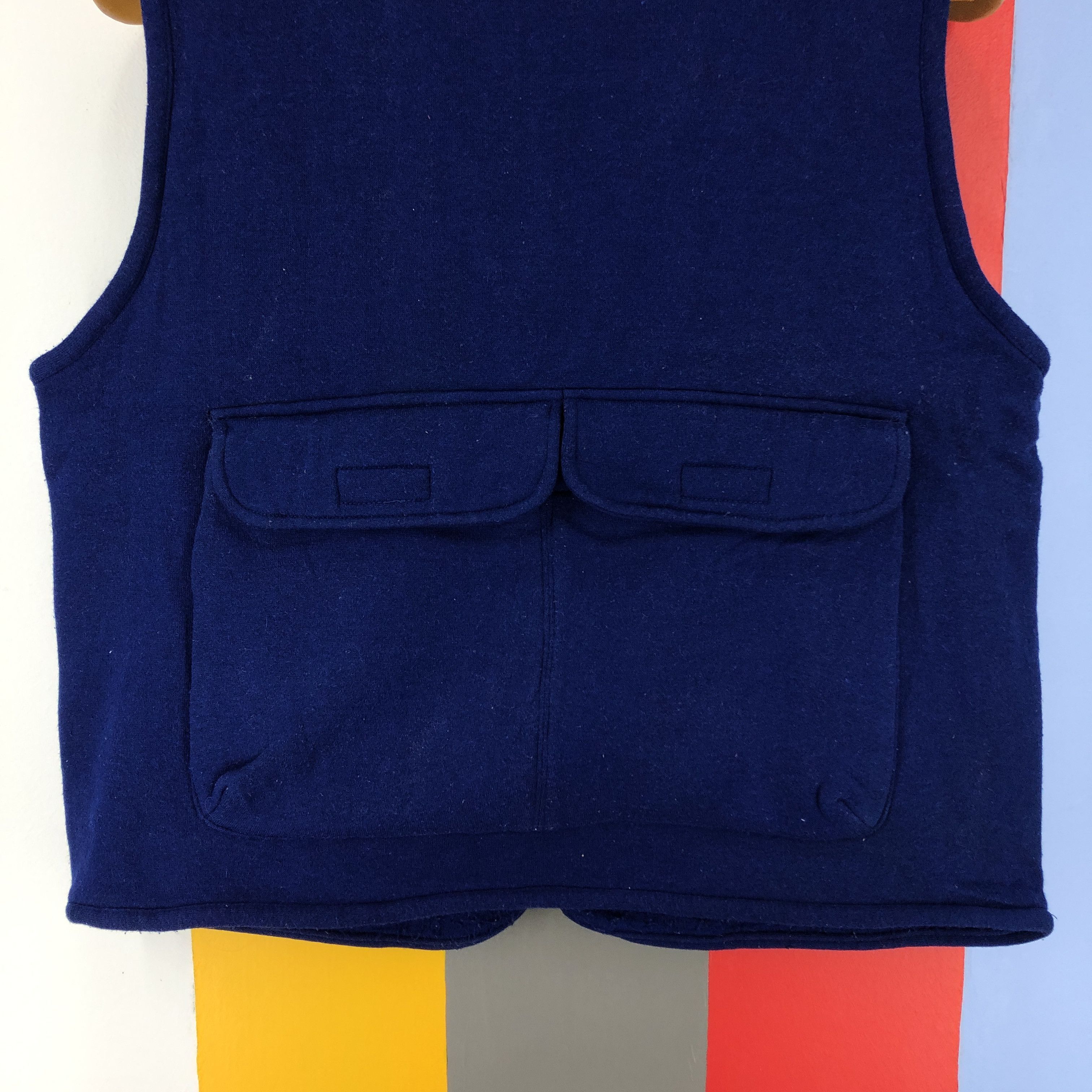 Vintage 90s Vintage St. PETER Wool Vest Multi Pocket #0760/D Size US S / EU 44-46 / 1 - 8 Thumbnail