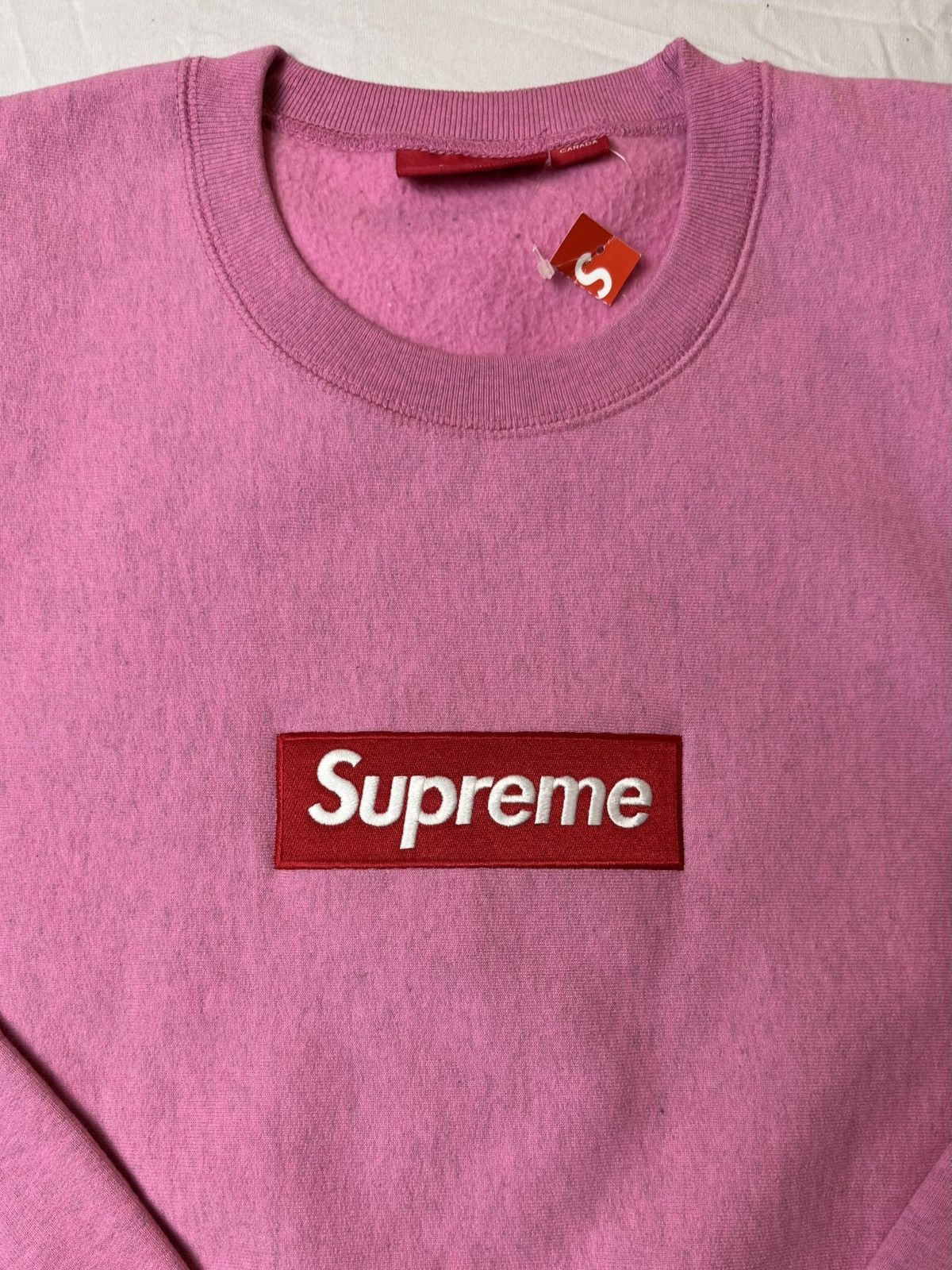 Supreme Supreme 2015 Pink Box Logo Crewneck Size US XL / EU 56 / 4 - 1 Thumbnail