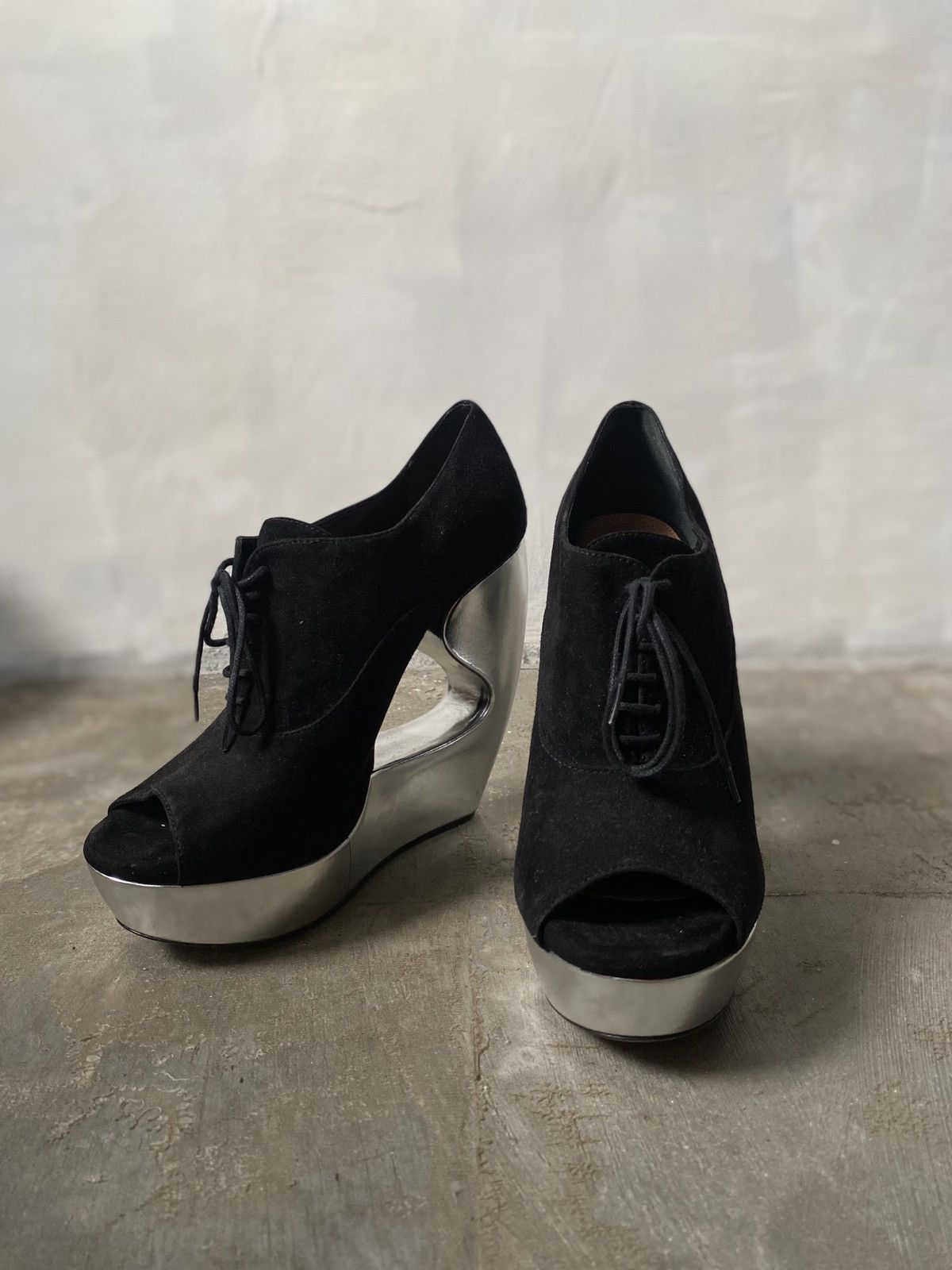 Alaia Alaia - Lace Up Wedges Size US 8.5 / IT 38.5 - 3 Thumbnail
