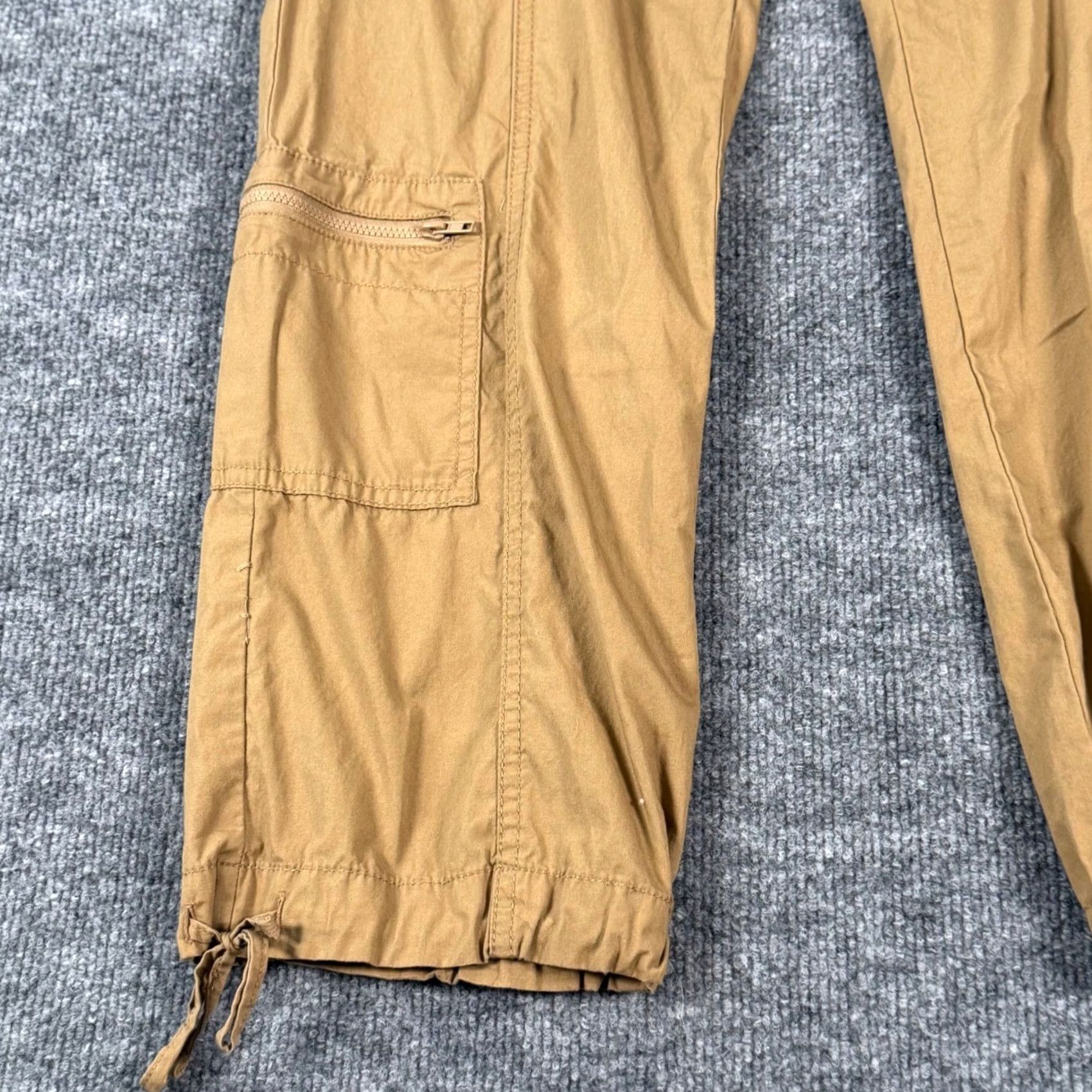 Vintage American Rewash Tan Cargo Pants Regular Size 5 Cotton Utility Track Size 27" / US 4 / IT 40 - 3 Thumbnail