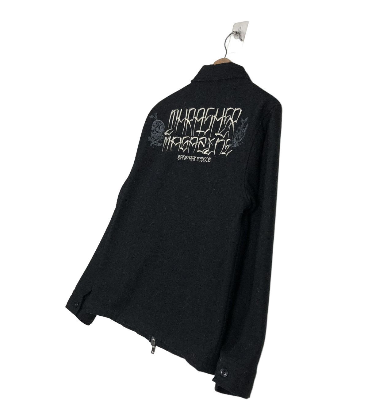 Japanese Brand 🔥VINTAGE BIKER JACKET SKATE THRASHER BIG LOGO PUNK DESIGN Size US M / EU 48-50 / 2 - 3 Thumbnail