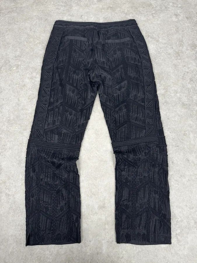 Dries Van Noten Dries Van Noten Black Relief Abstract Pants Size US 32 / EU 48 - 5 Thumbnail