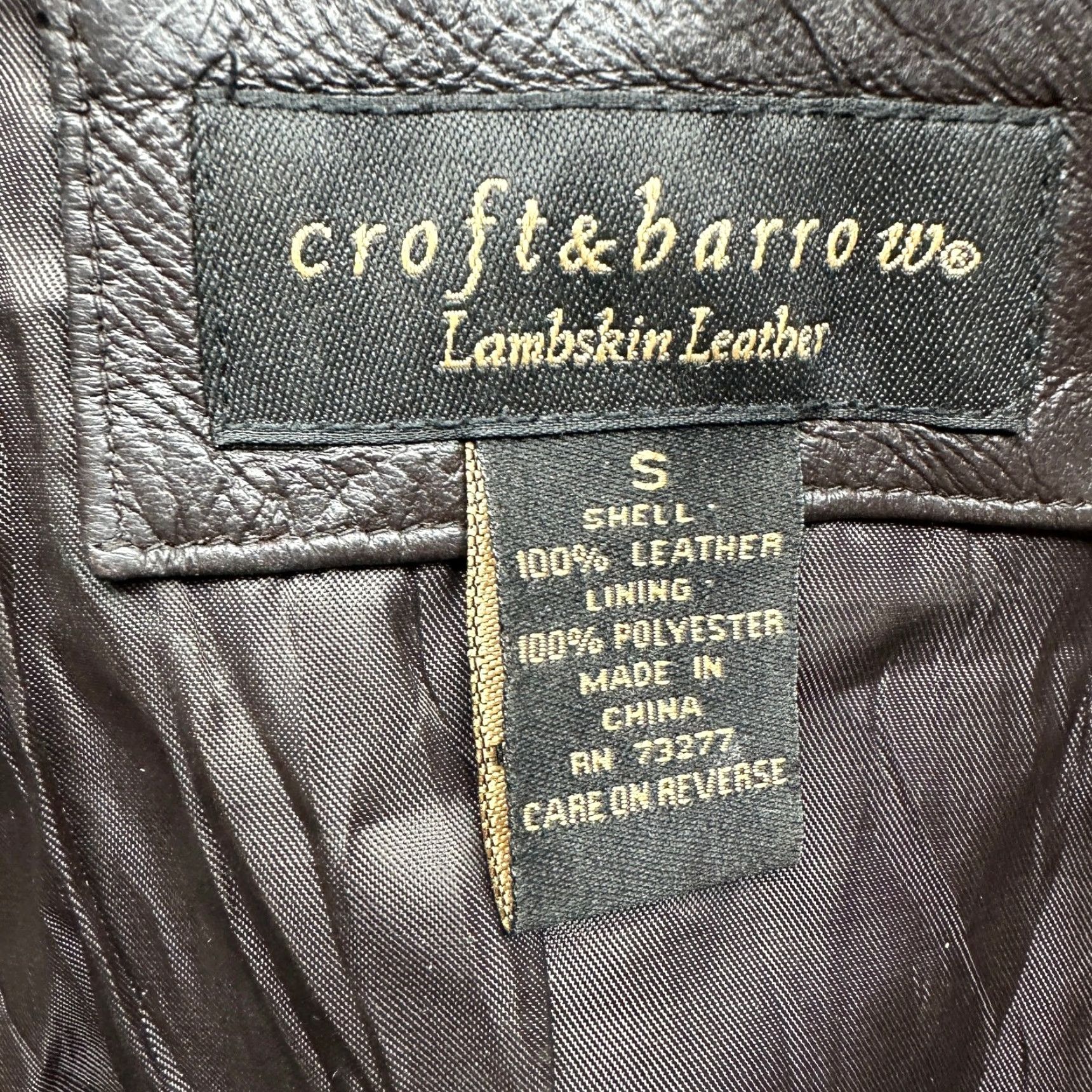 Croft & Barrow Croft & Barrow Lambskin Leather Jacket Mens Small Dark Brown Full Zip Bomber Jacket Size US S / EU 44-46 / 1 - 3 Thumbnail