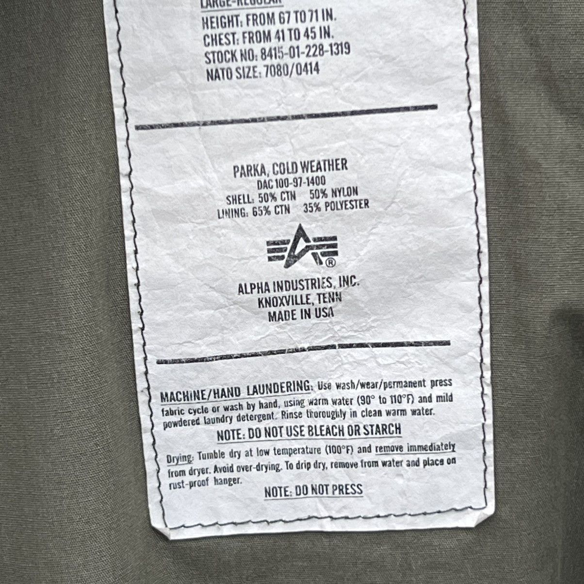 Alpha Industries “VINTAGE” ALPHA INDUSTRIES HOODED PARKA JACKET Size US L / EU 52-54 / 3 - 5 Thumbnail