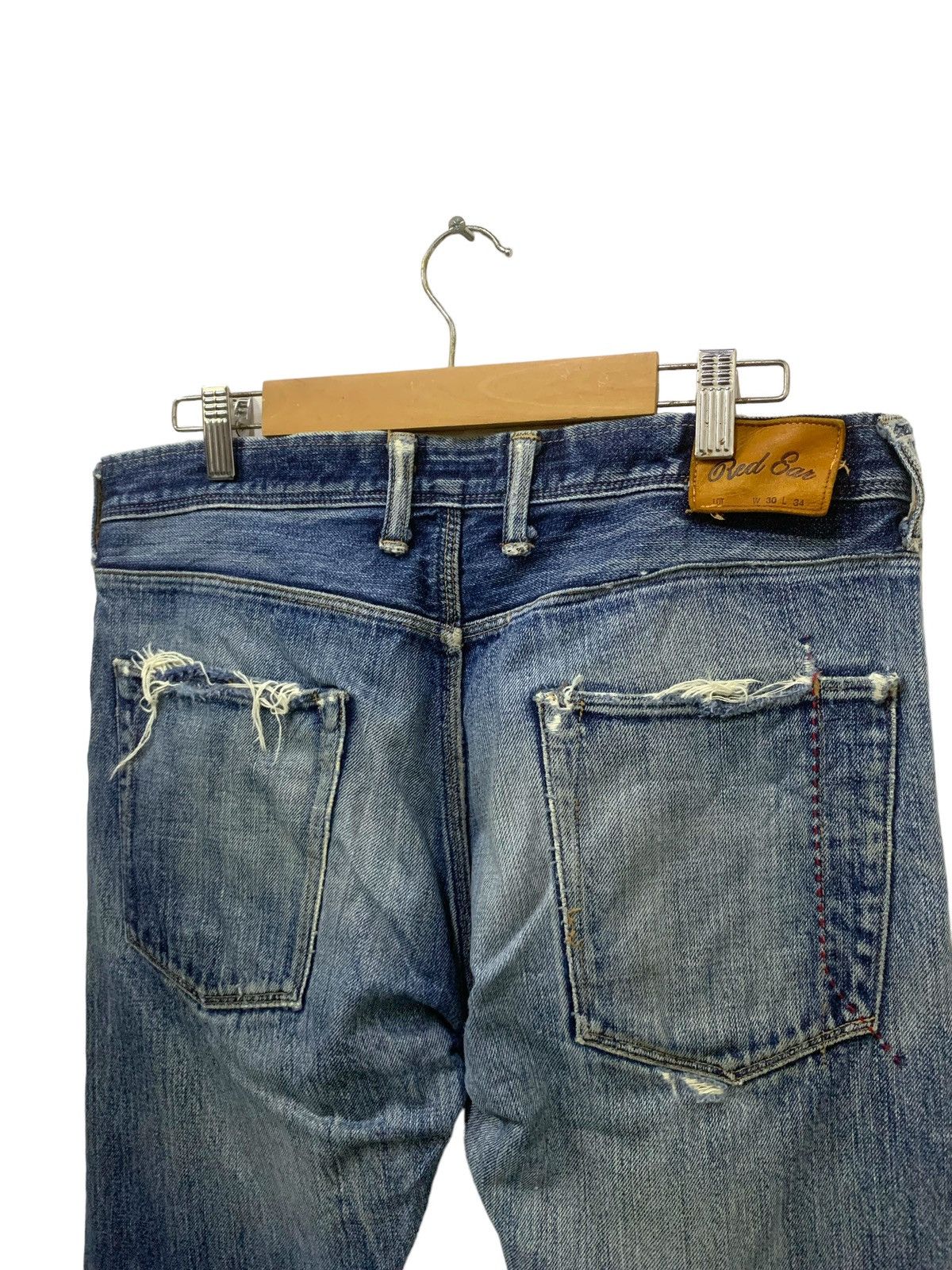 20471120 × If Six Was Nine × Japanese Brand Red Ear Distress Y2k Junya Style Selvedge Jeans (A10) Size US 31 - 10 Thumbnail