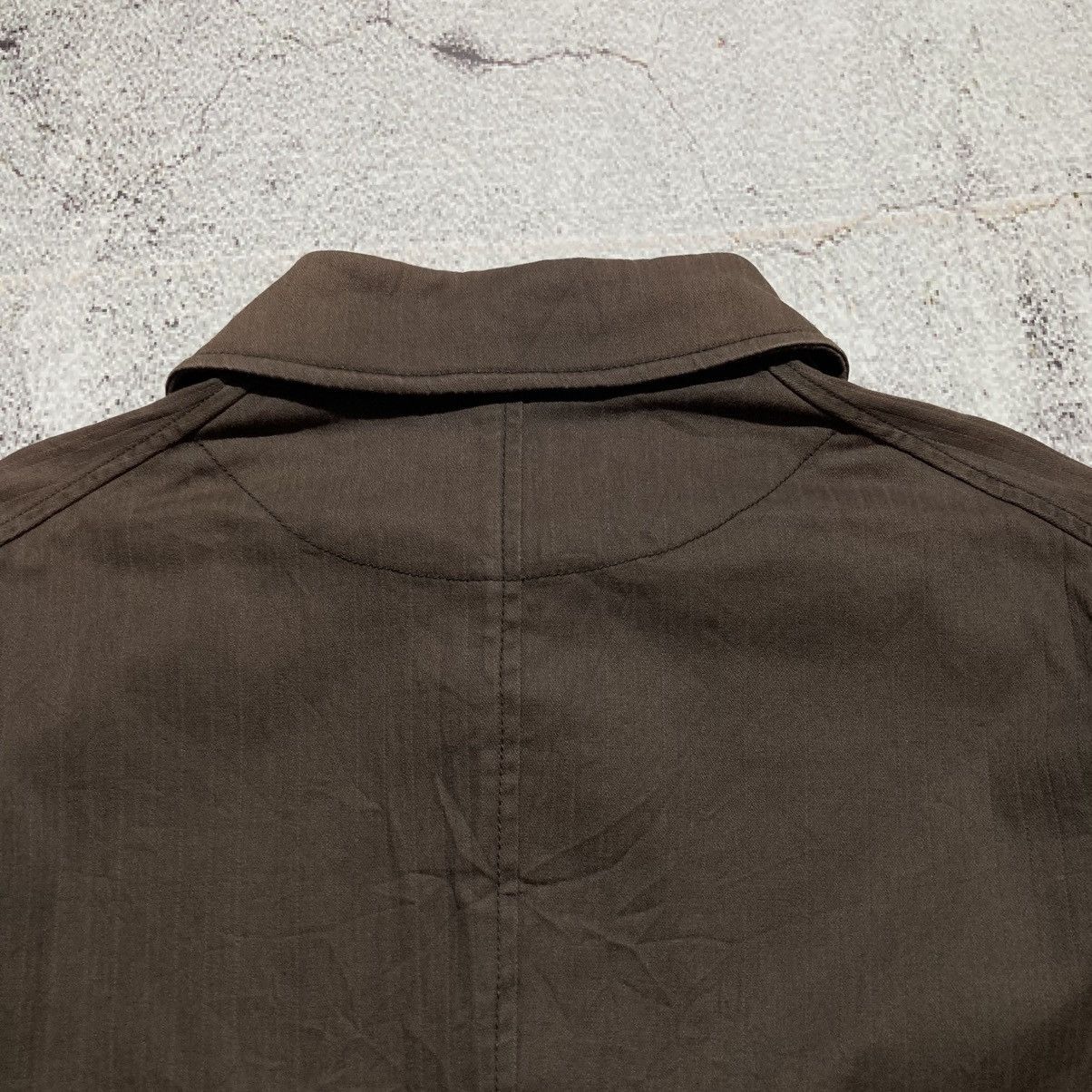 Michel Klein Vintage Michel Klein Homme Paris Coated Jacket Brown Luxury Size US L / EU 52-54 / 3 - 13 Thumbnail