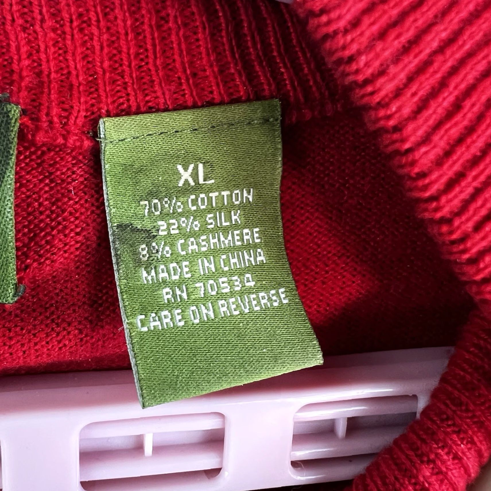 Orvis ORVIS Mens Pullover Sweater 1/4 Zip Silk Cashmere Red XL Knit Lightweight Mock Neck Classic Outdoor Fashion Mens Clothing Size US XL / EU 56 / 4 - 5 Thumbnail