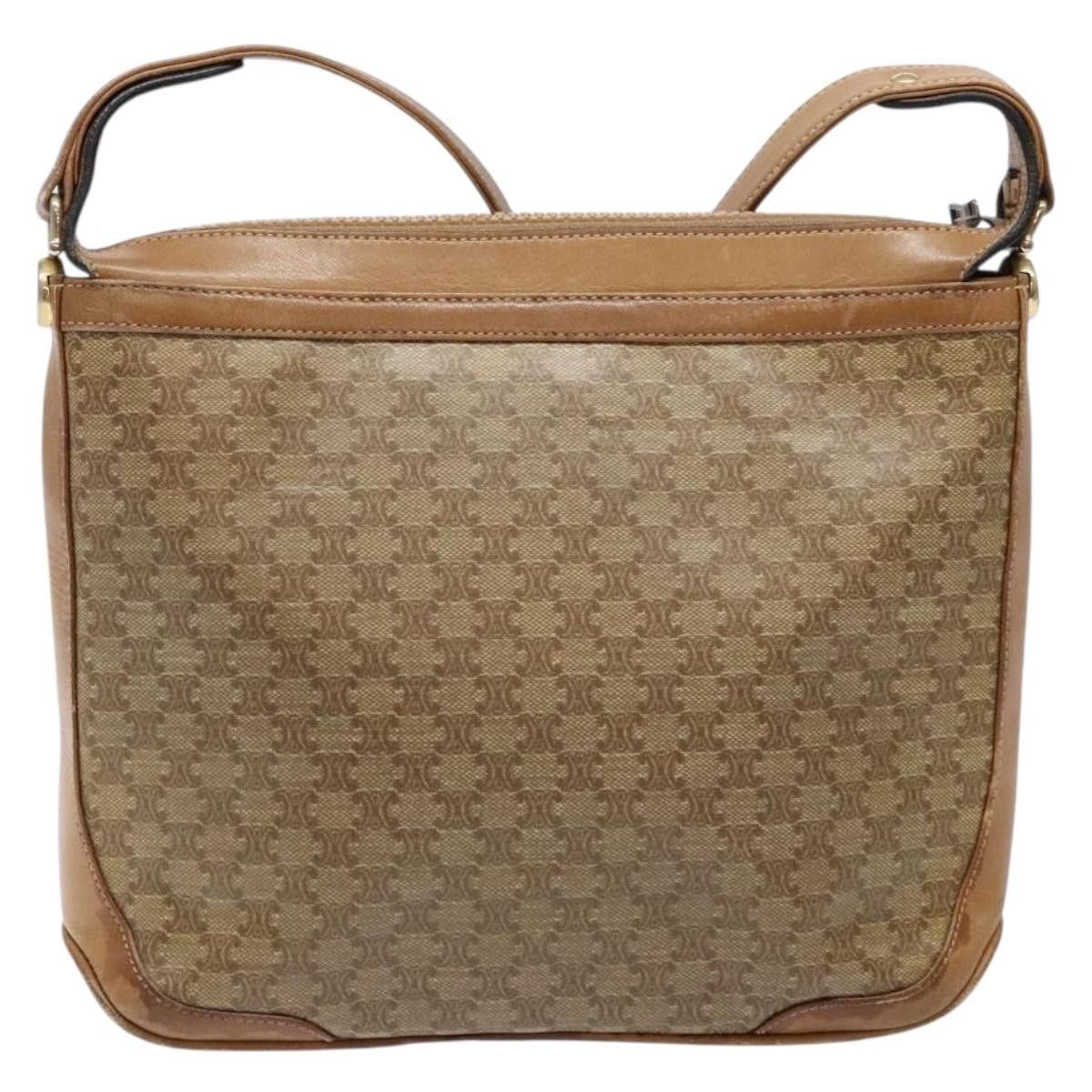 Celine CELINE Macadam Canvas Shoulder Bag Pvc Beige Gold Size ONE SIZE - 3 Thumbnail