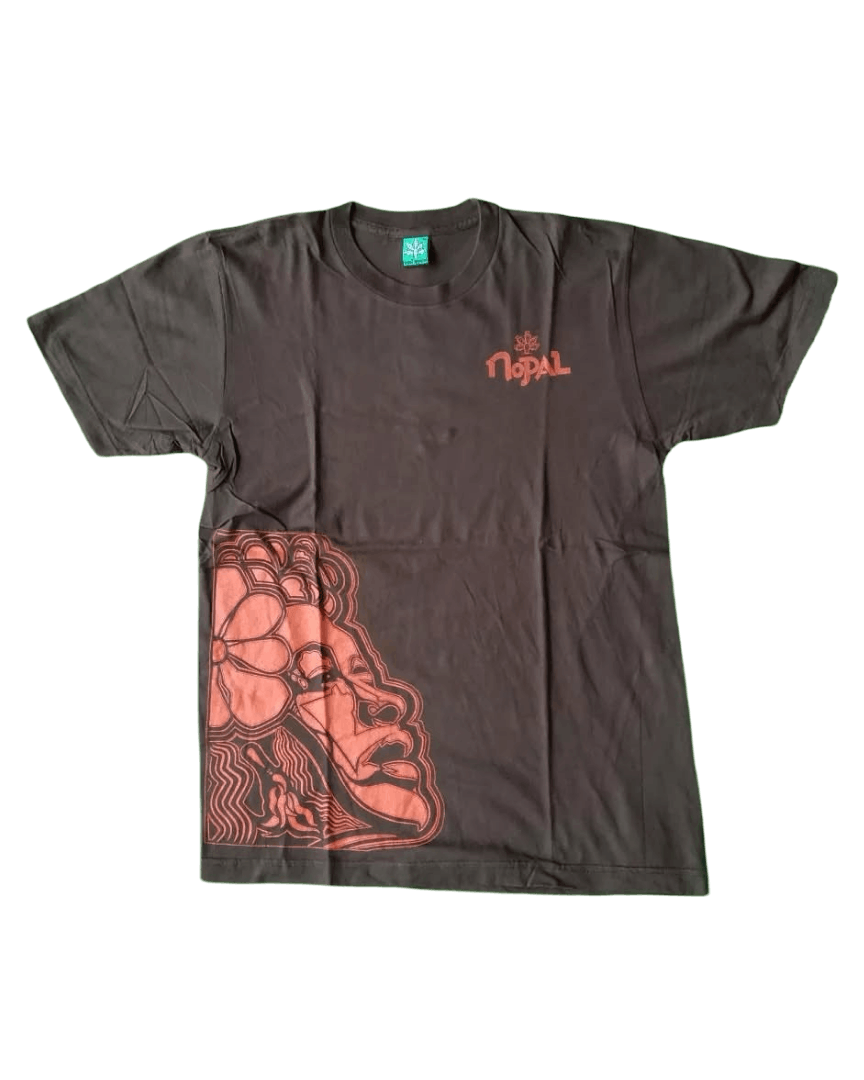 Japanese Brand × Vintage Nopal Apparel Head Art Brown Tees Size US S / EU 44-46 / 1 - 1 Thumbnail
