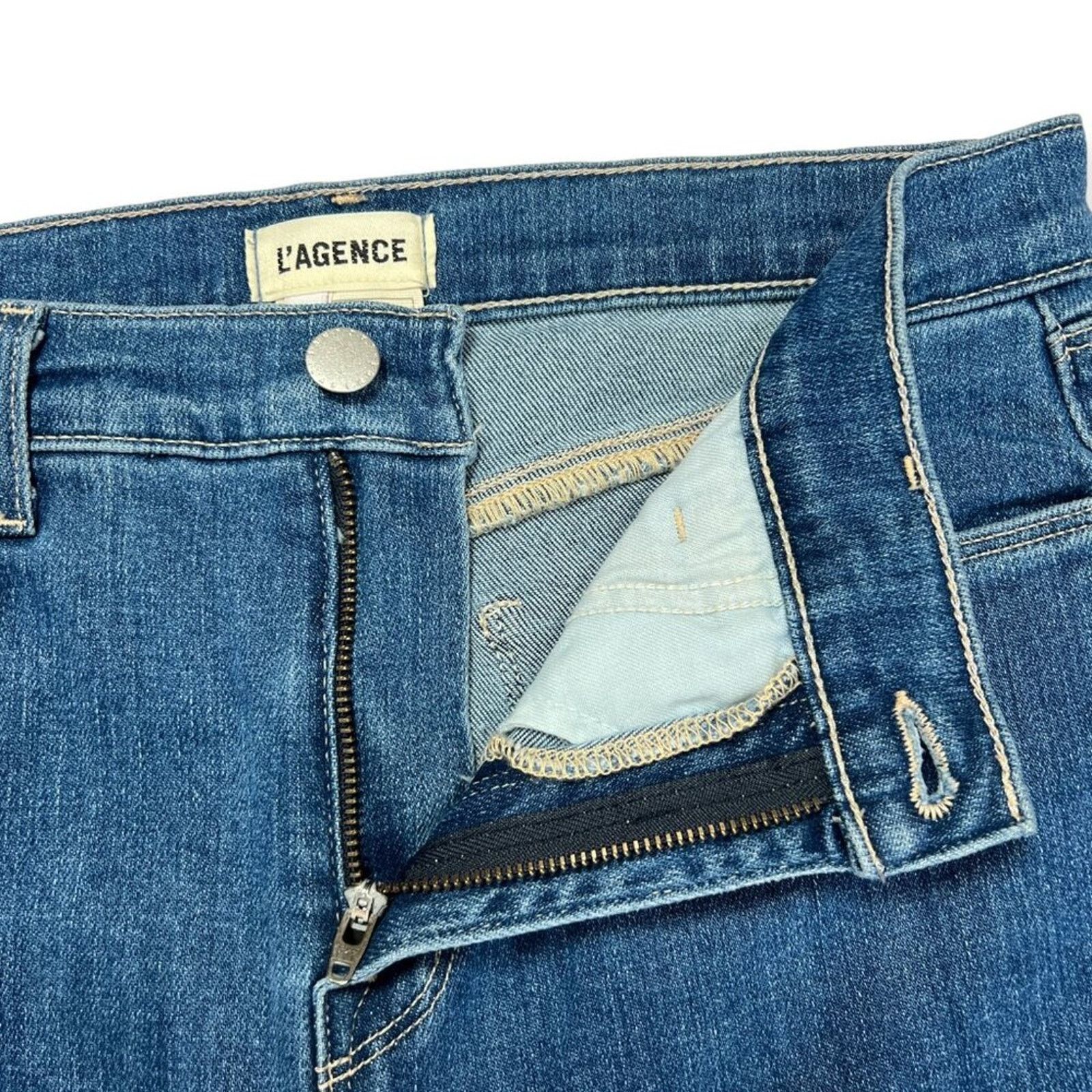 L'AGENCE L'AGENCE Hansen High Rise Crop Jeans Blue 30x27 Size 30" / US 8 / IT 44 - 10 Thumbnail