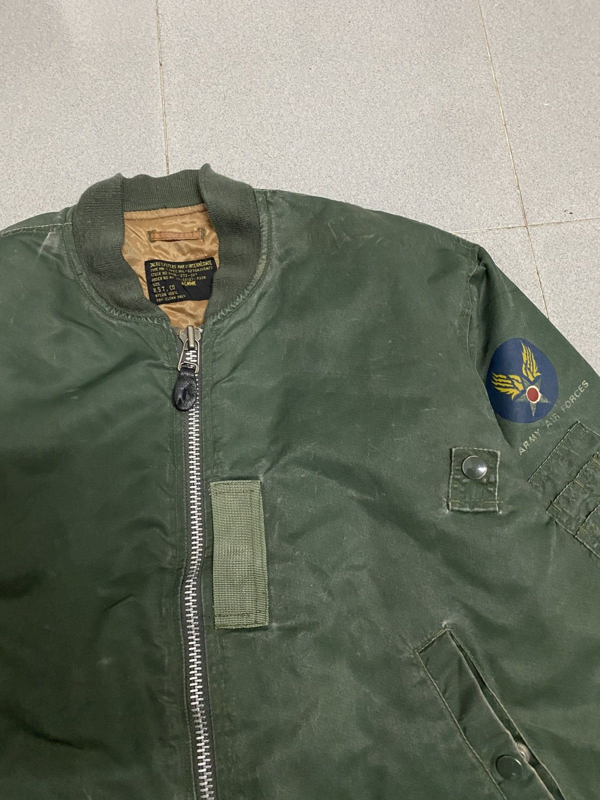 Vintage Vintage Army Air Force Bomber Flight Jacket Size US XL / EU 56 / 4 - 4 Thumbnail